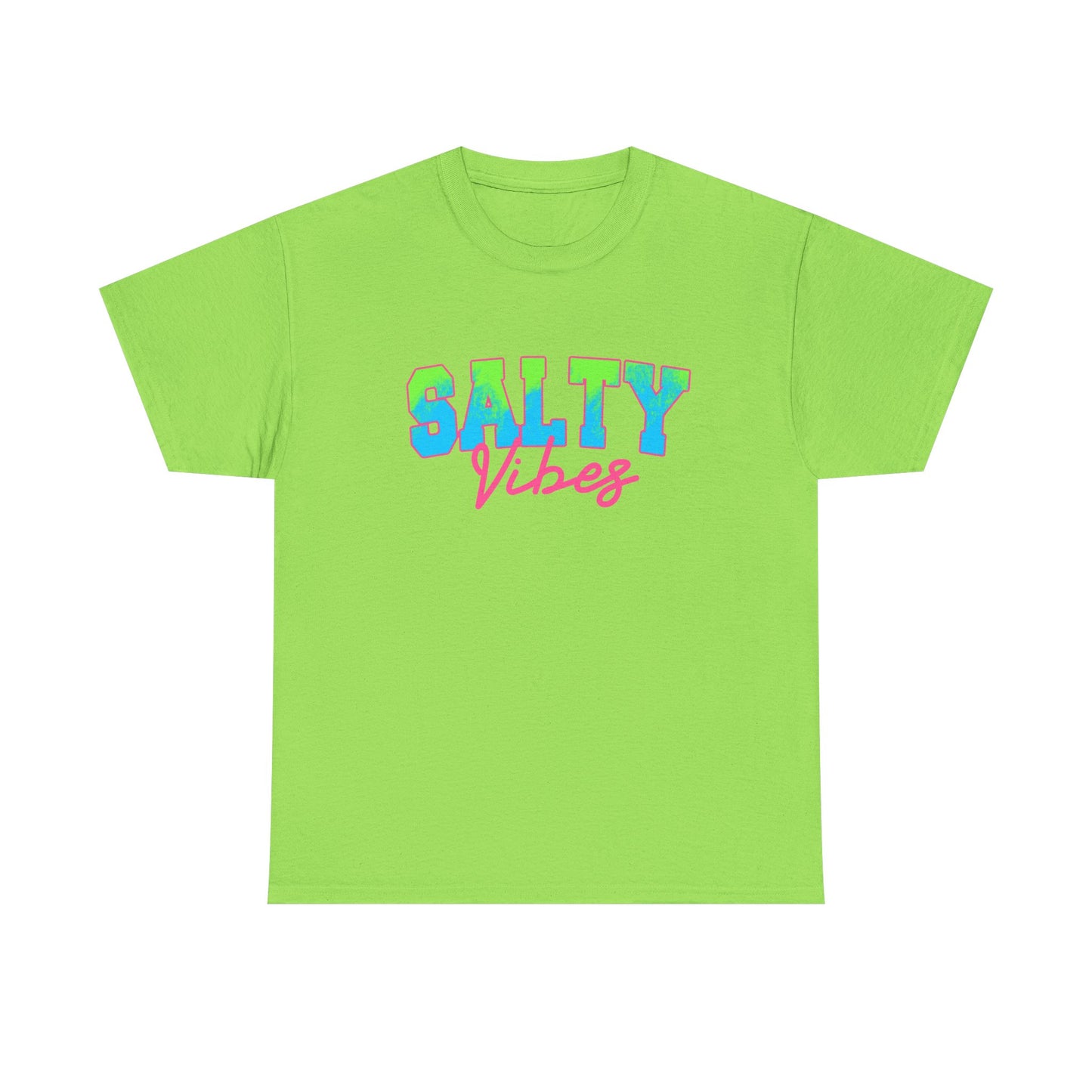 Salty Vibes Unisex Heavy Cotton Tee | Casual Summer Shirt, Beachwear, Gift for Friends, Ocean Lover, Graphic Tee