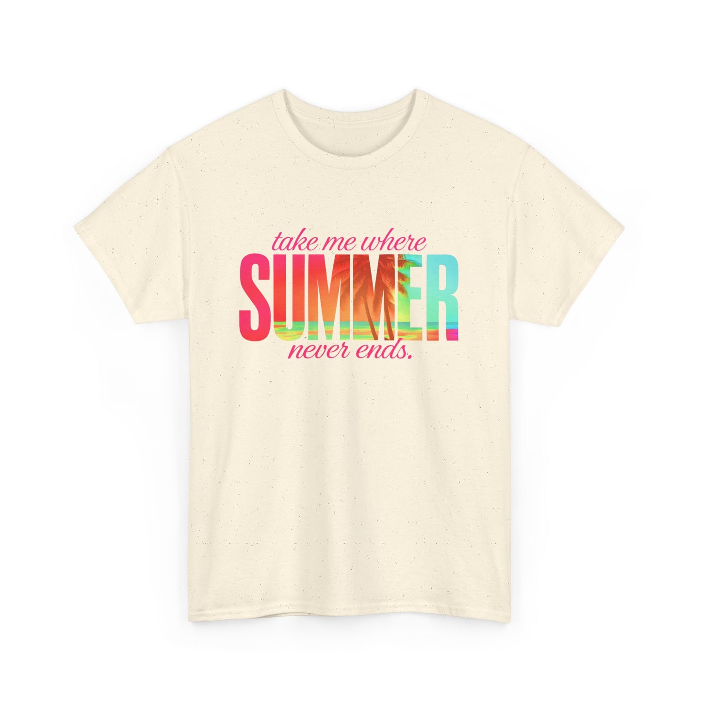 Summer Vibes Unisex Heavy Cotton Tee, Beachwear, Vacation Shirt, Gift for Summer Lovers, Casual Summer Tee, Outdoor Activities Wear