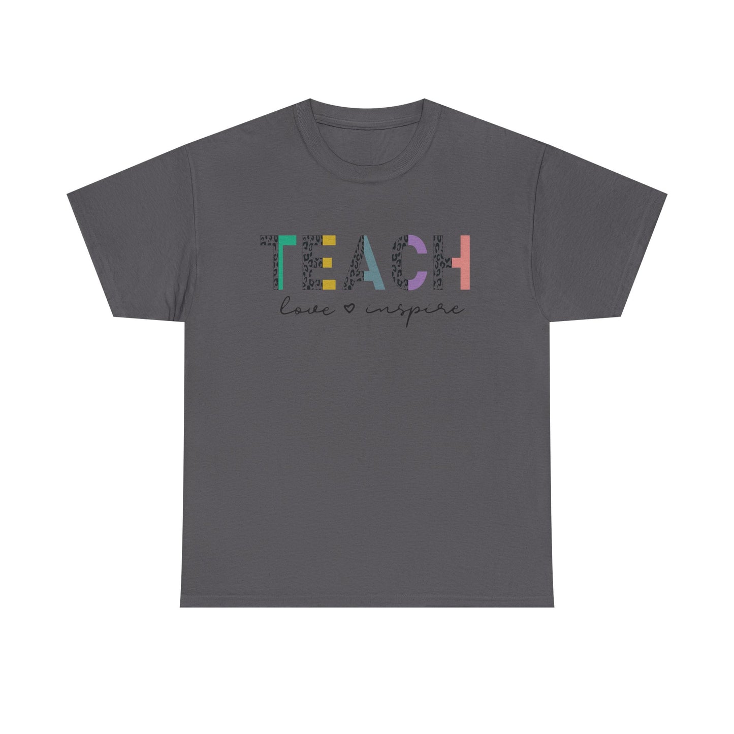 Cheeta Print Unisex Tee - Teach Love and Inspire Shirt
