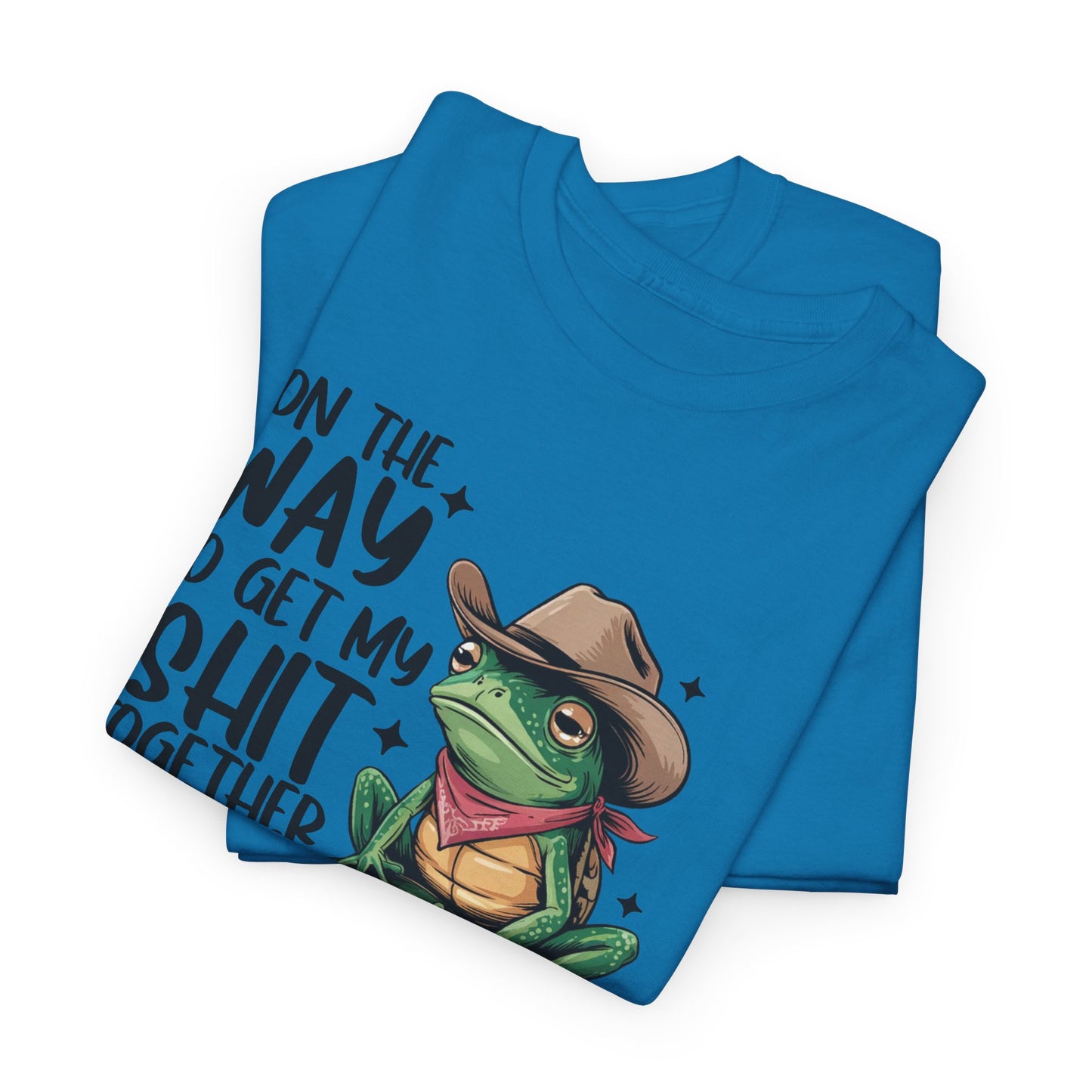 Graphic Tee - Frog Riding a Turtle On My Way To Get My Shit Together Tshirt