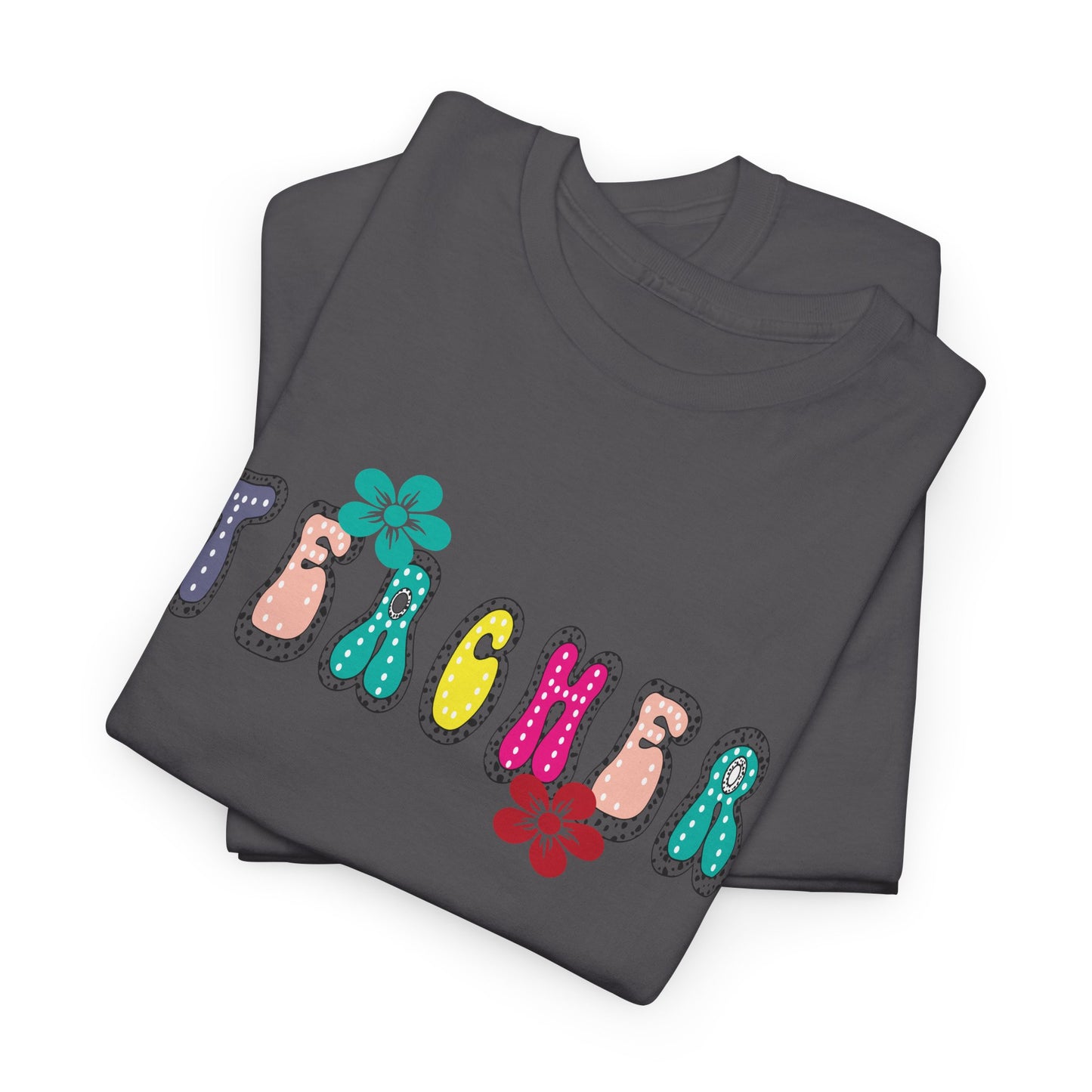 Colorful Teacher Appreciation Unisex Heavy Cotton Tee, Gifts for Teachers, Back to School, Classroom Fun, Educational Apparel, Floral [...]
