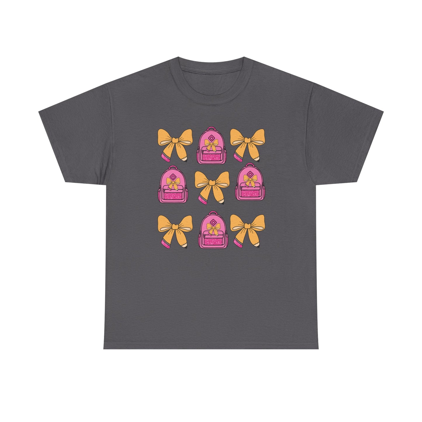Cute Bow and Backpack Tee - Fun, Comfortable Unisex T-Shirt, Perfect for School Days, Gifts for Kids, Back to School, Casual Wear, [...]