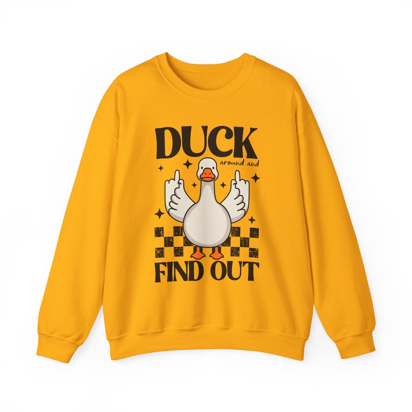 Whimsical Duck Graphic Sweatshirt - Fun Cozy Apparel for Animal Lovers, Ideal Gift for Birthdays, Holidays, Casual Wear, Funny Gift