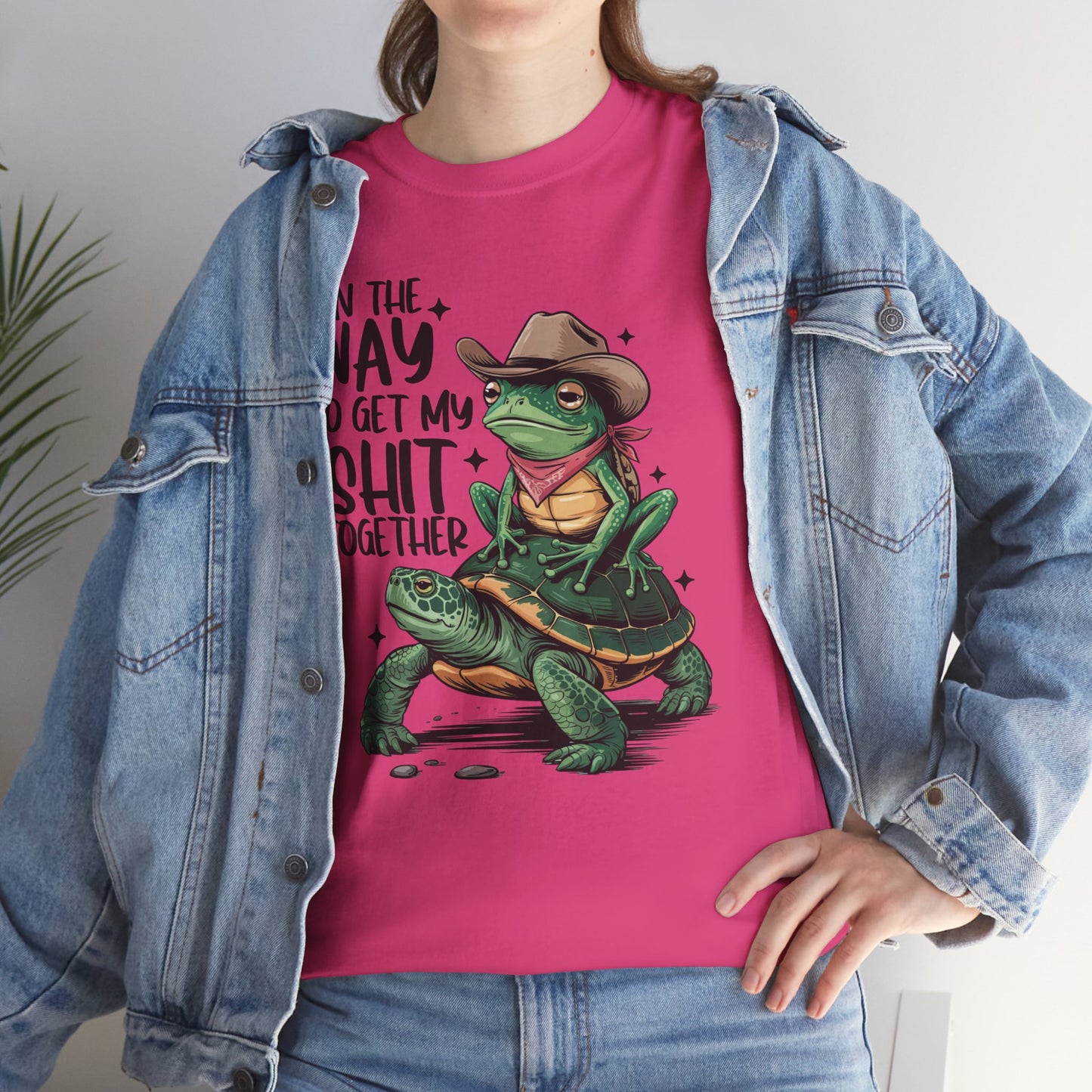 Graphic Tee - Frog Riding a Turtle On My Way To Get My Shit Together Tshirt