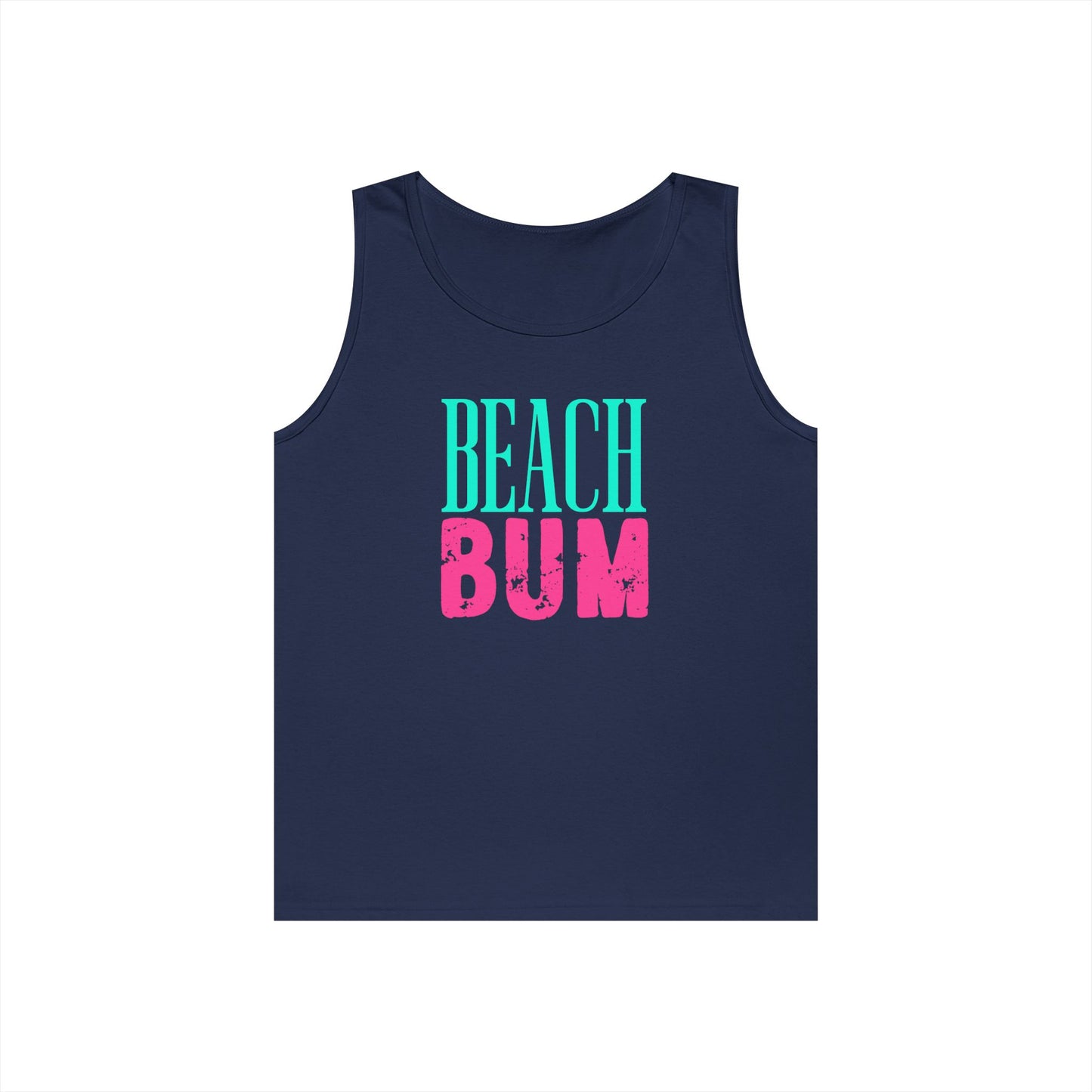 Beach Bum Tank Top – Retro Teal & Pink Summer Graphic