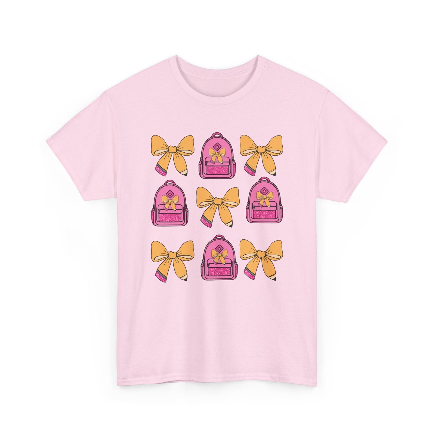 Cute Bow and Backpack Tee - Fun, Comfortable Unisex T-Shirt, Perfect for School Days, Gifts for Kids, Back to School, Casual Wear, [...]