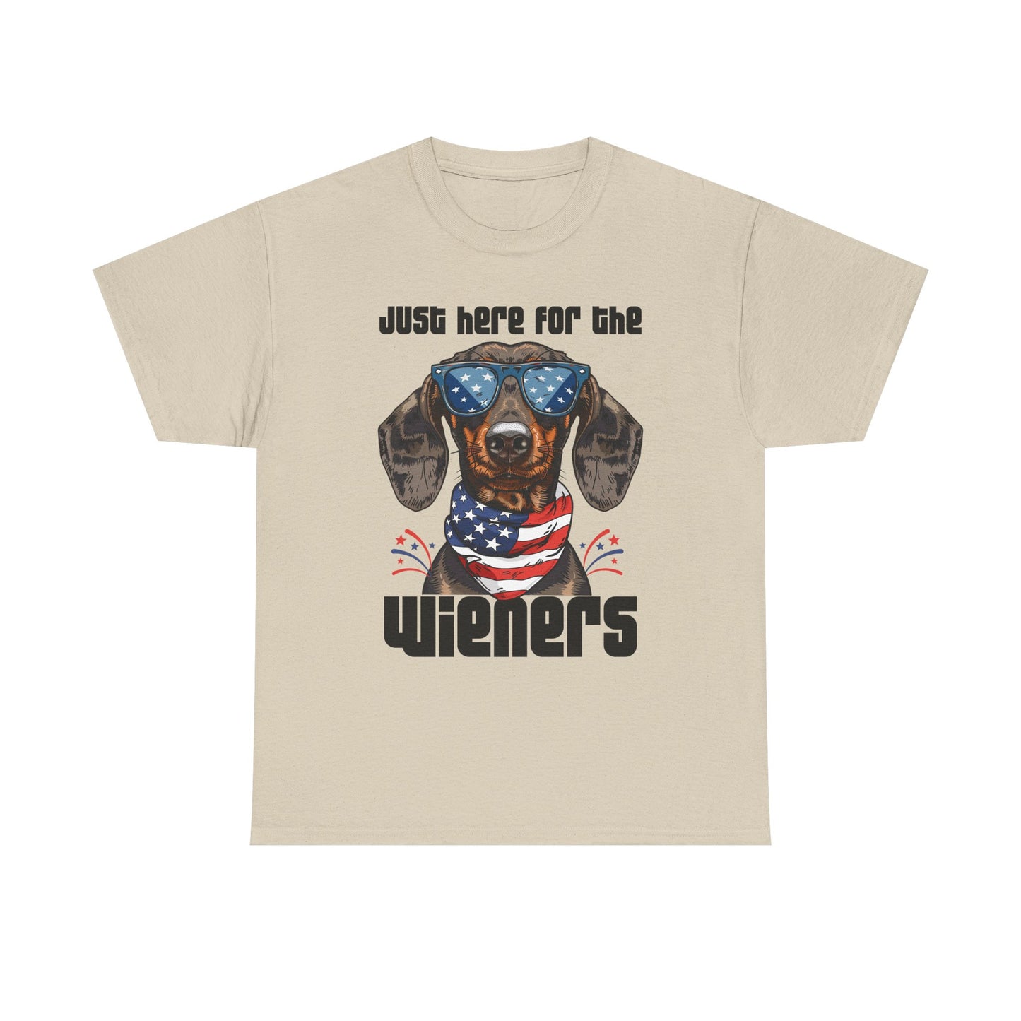 Just Here for the Wieners Fourth of July Tee
