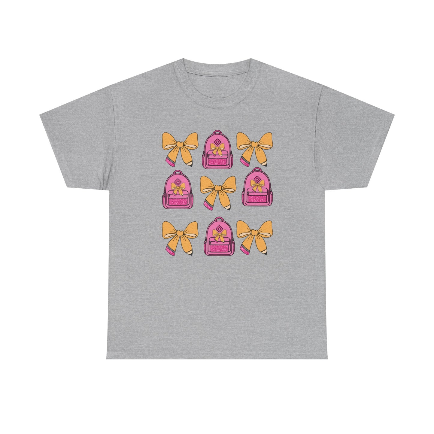 Cute Bow and Backpack Tee - Fun, Comfortable Unisex T-Shirt, Perfect for School Days, Gifts for Kids, Back to School, Casual Wear, [...]