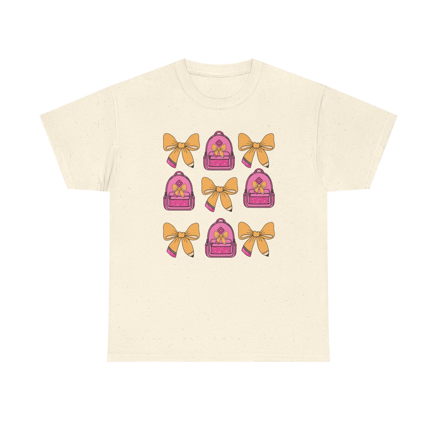 Cute Bow and Backpack Tee - Fun, Comfortable Unisex T-Shirt, Perfect for School Days, Gifts for Kids, Back to School, Casual Wear, [...]