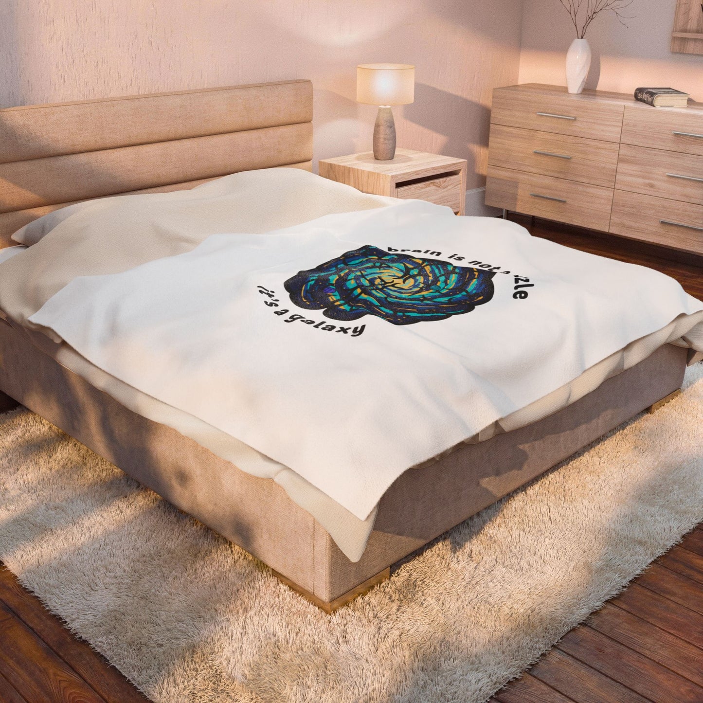 My Brain Is Not a Puzzle It’s a Galaxy Velveteen Plush Blanket | Neurodiversity, Autism Acceptance