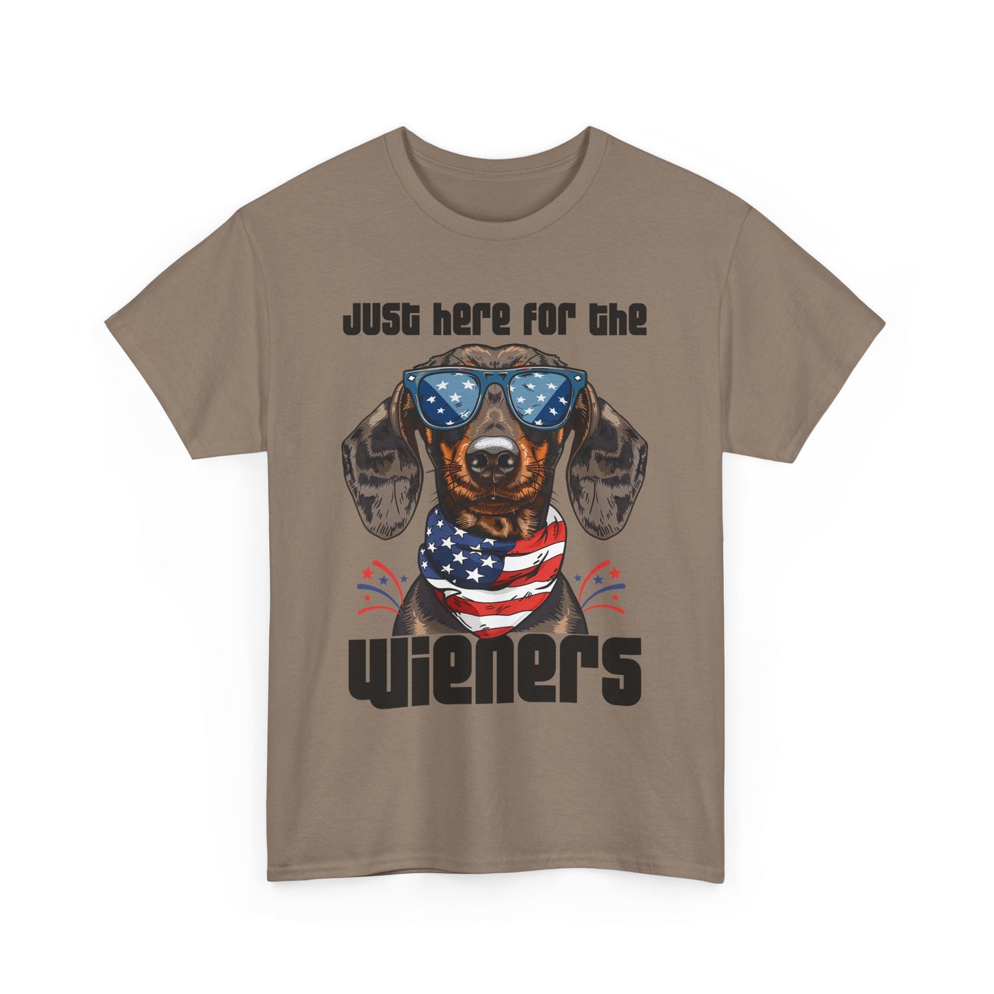 Just Here for the Wieners Fourth of July Tee
