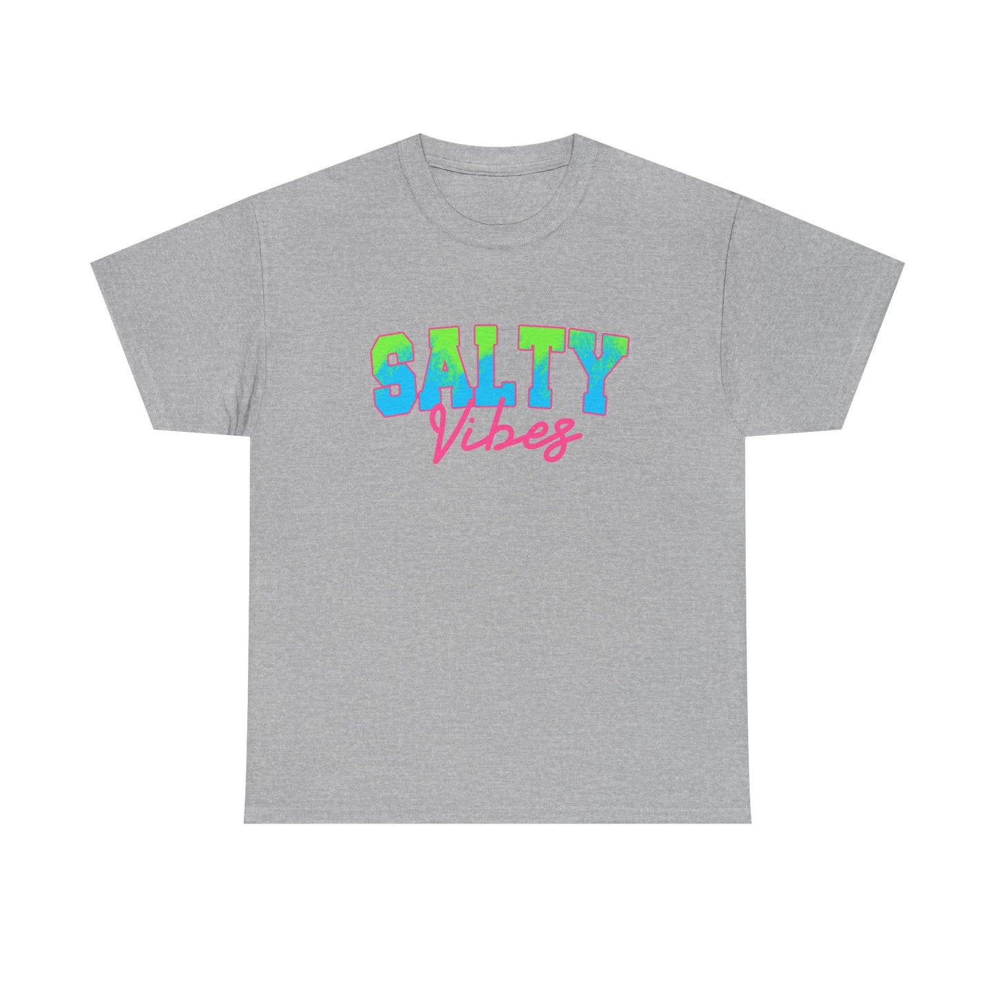 Salty Vibes Unisex Heavy Cotton Tee | Casual Summer Shirt, Beachwear, Gift for Friends, Ocean Lover, Graphic Tee