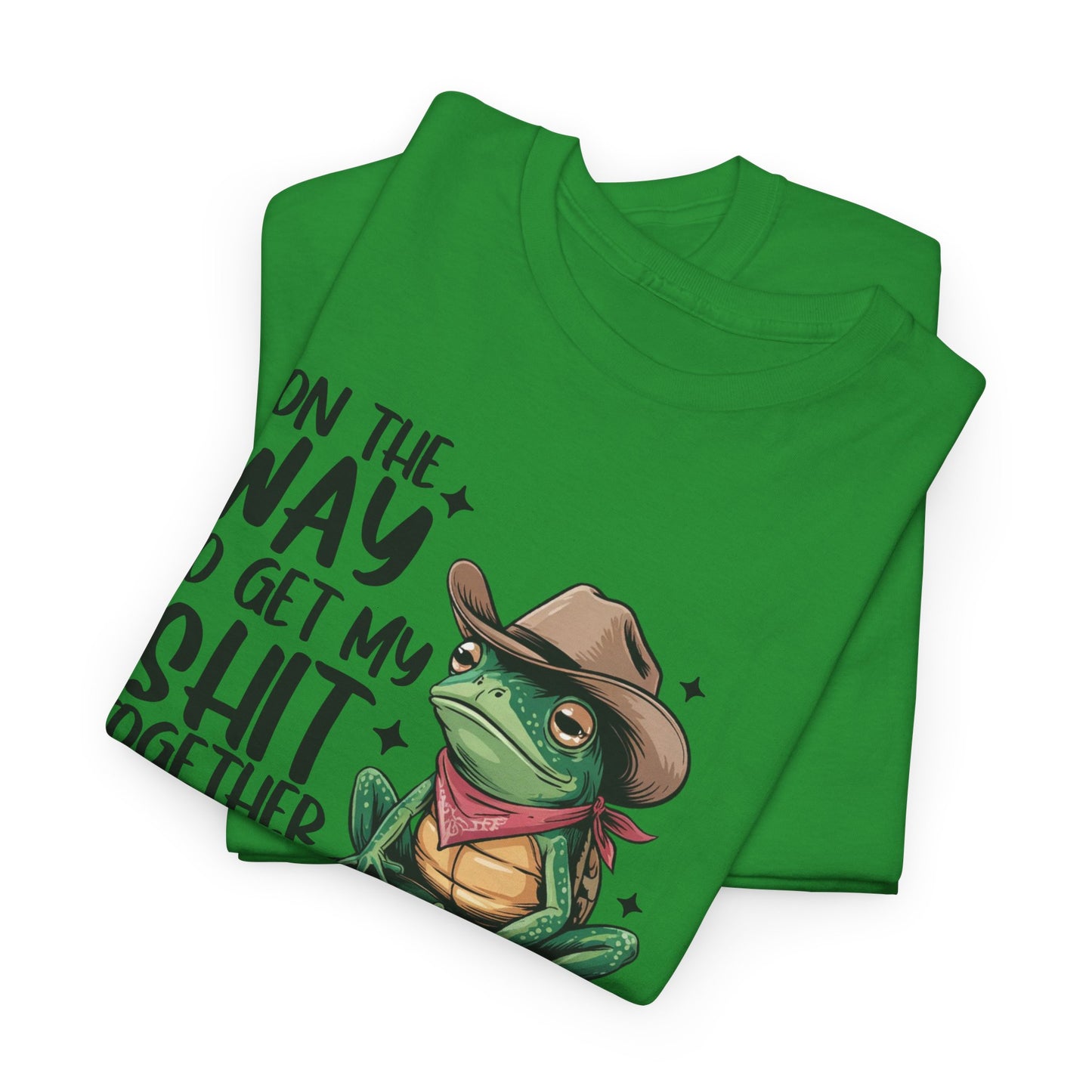Graphic Tee - Frog Riding a Turtle On My Way To Get My Shit Together Tshirt