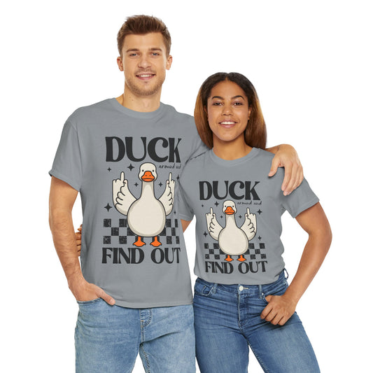 Funny Duck Graphic Tee, Quirky Cotton T-Shirt, Gift for Friends, Casual Wear, Humor Tee for Birthdays, Duck Themed Apparel