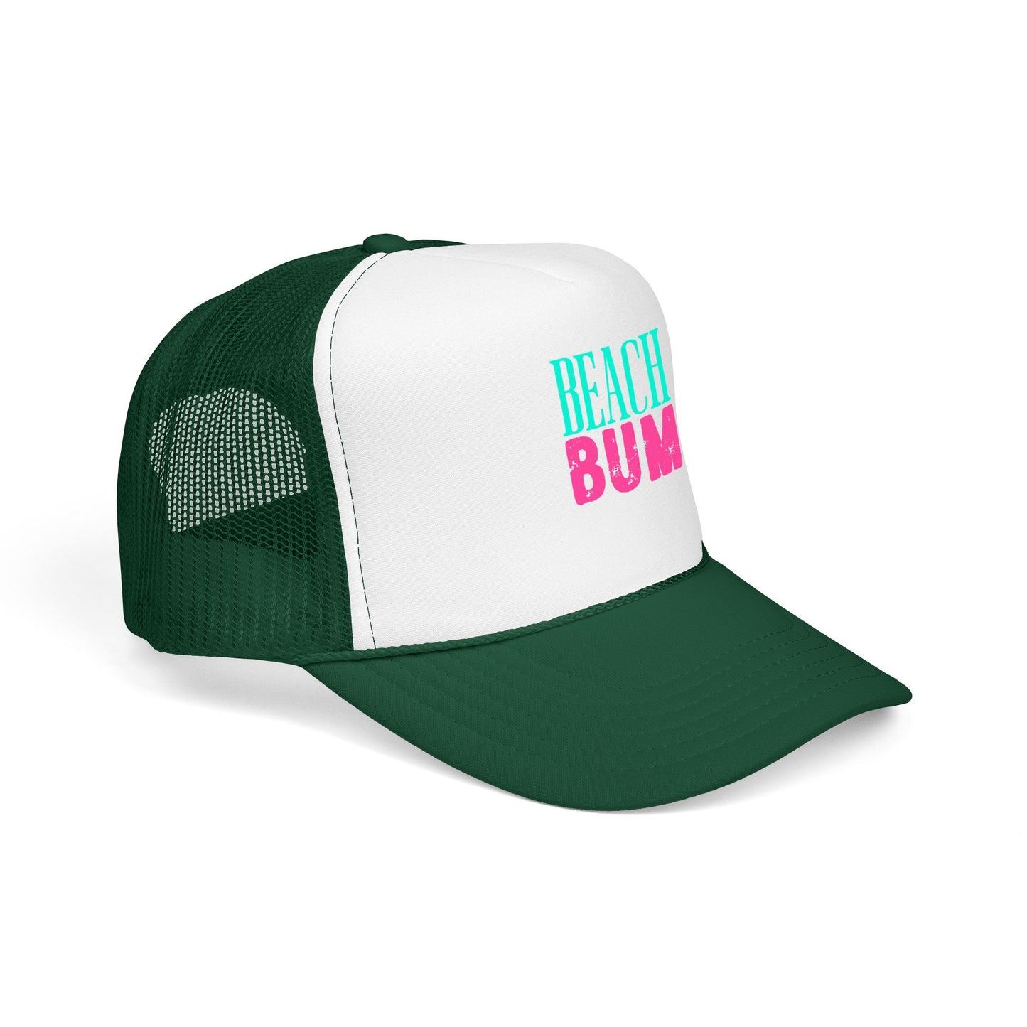 Beach Bum Trucker Hat - Retro Surf Foam Mesh Cap
