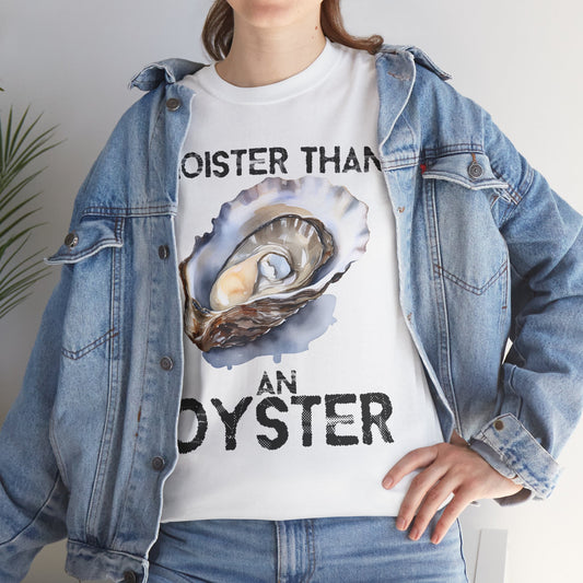Moister Than an Oyster Tee - Funny Unisex Cotton T-Shirt, Gift for Food Lovers, Playful Casual Wear, Summer Style, Beach Outing