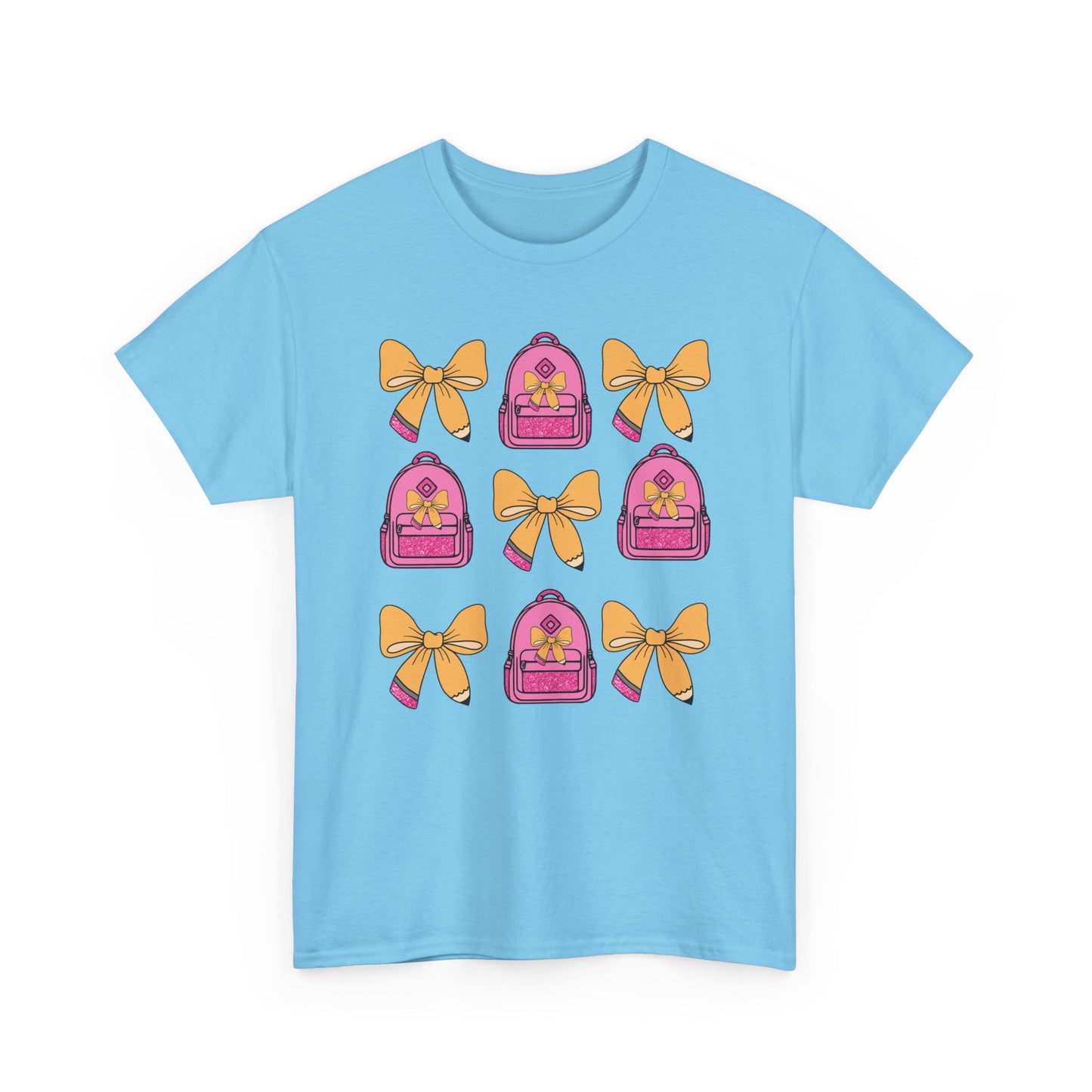 Cute Bow and Backpack Tee - Fun, Comfortable Unisex T-Shirt, Perfect for School Days, Gifts for Kids, Back to School, Casual Wear, [...]