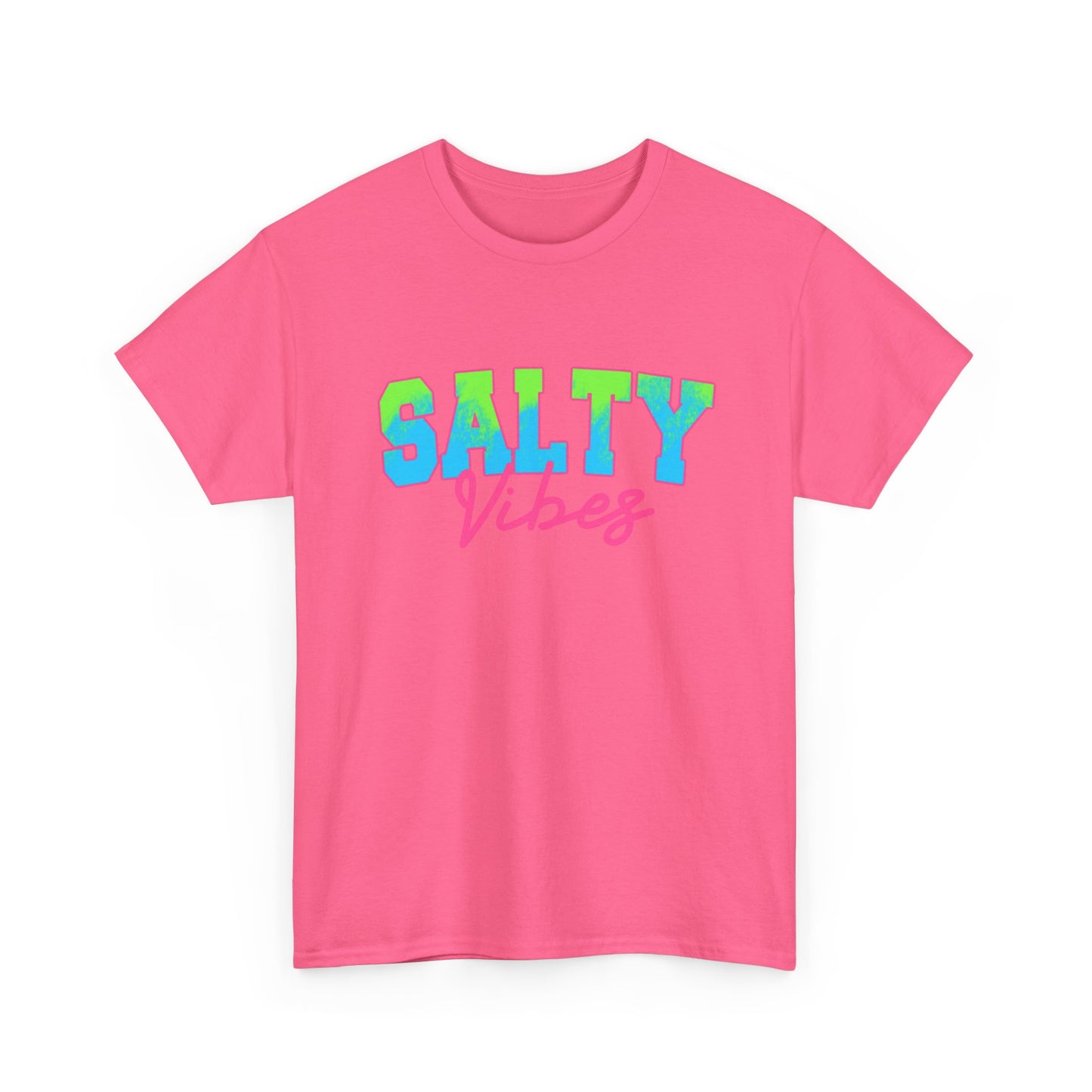 Salty Vibes Unisex Heavy Cotton Tee | Casual Summer Shirt, Beachwear, Gift for Friends, Ocean Lover, Graphic Tee