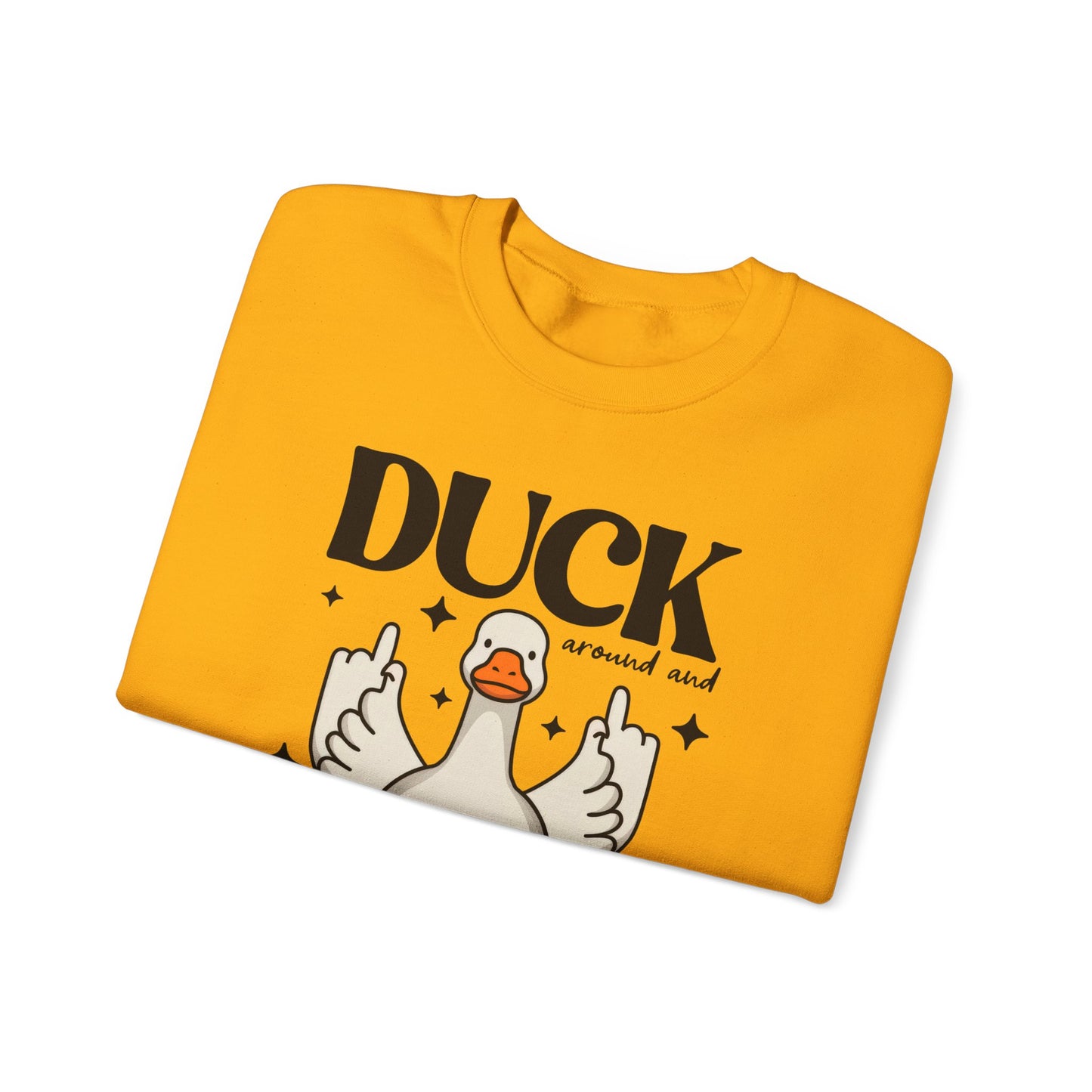 Whimsical Duck Graphic Sweatshirt - Fun Cozy Apparel for Animal Lovers, Ideal Gift for Birthdays, Holidays, Casual Wear, Funny Gift