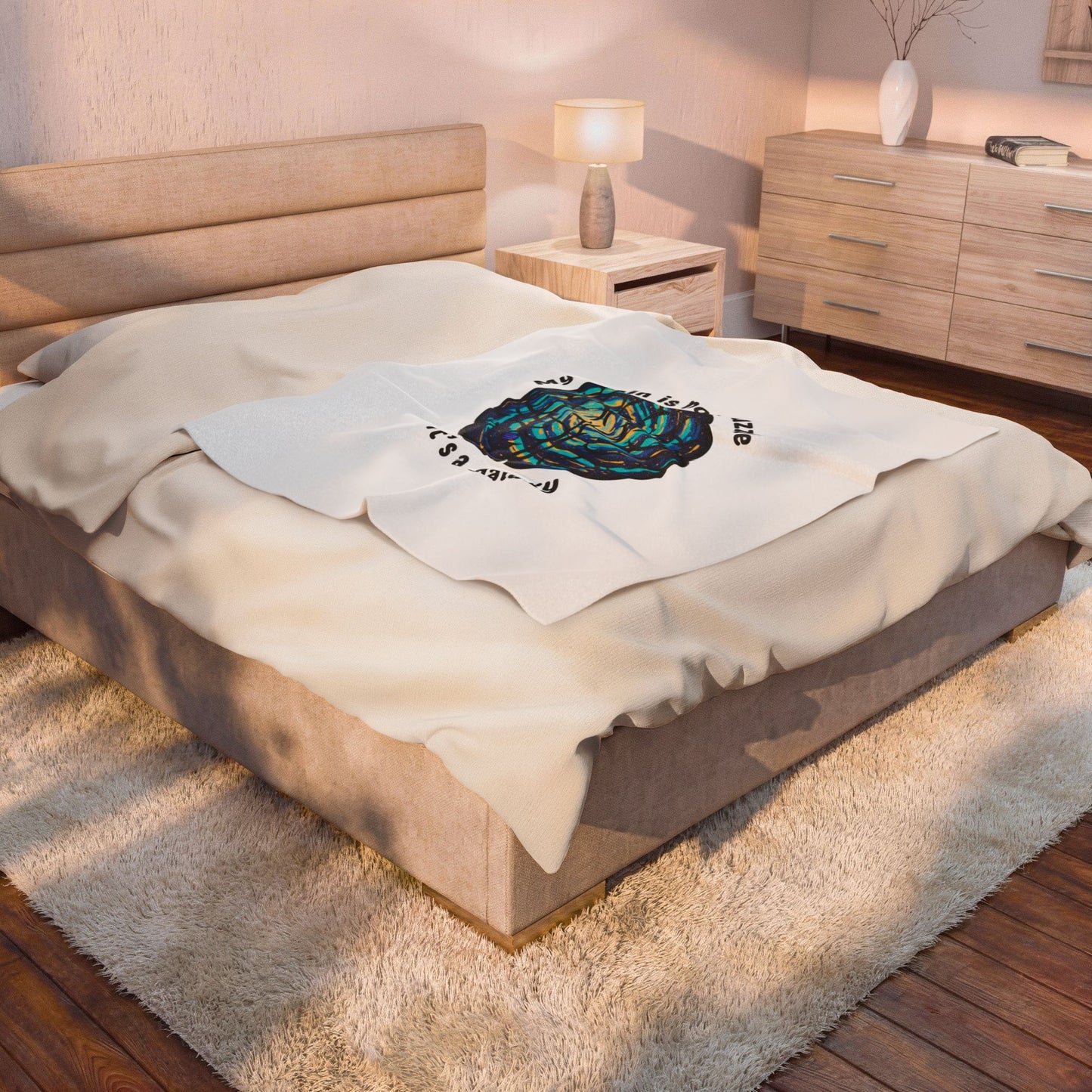 My Brain Is Not a Puzzle It’s a Galaxy Velveteen Plush Blanket | Neurodiversity, Autism Acceptance