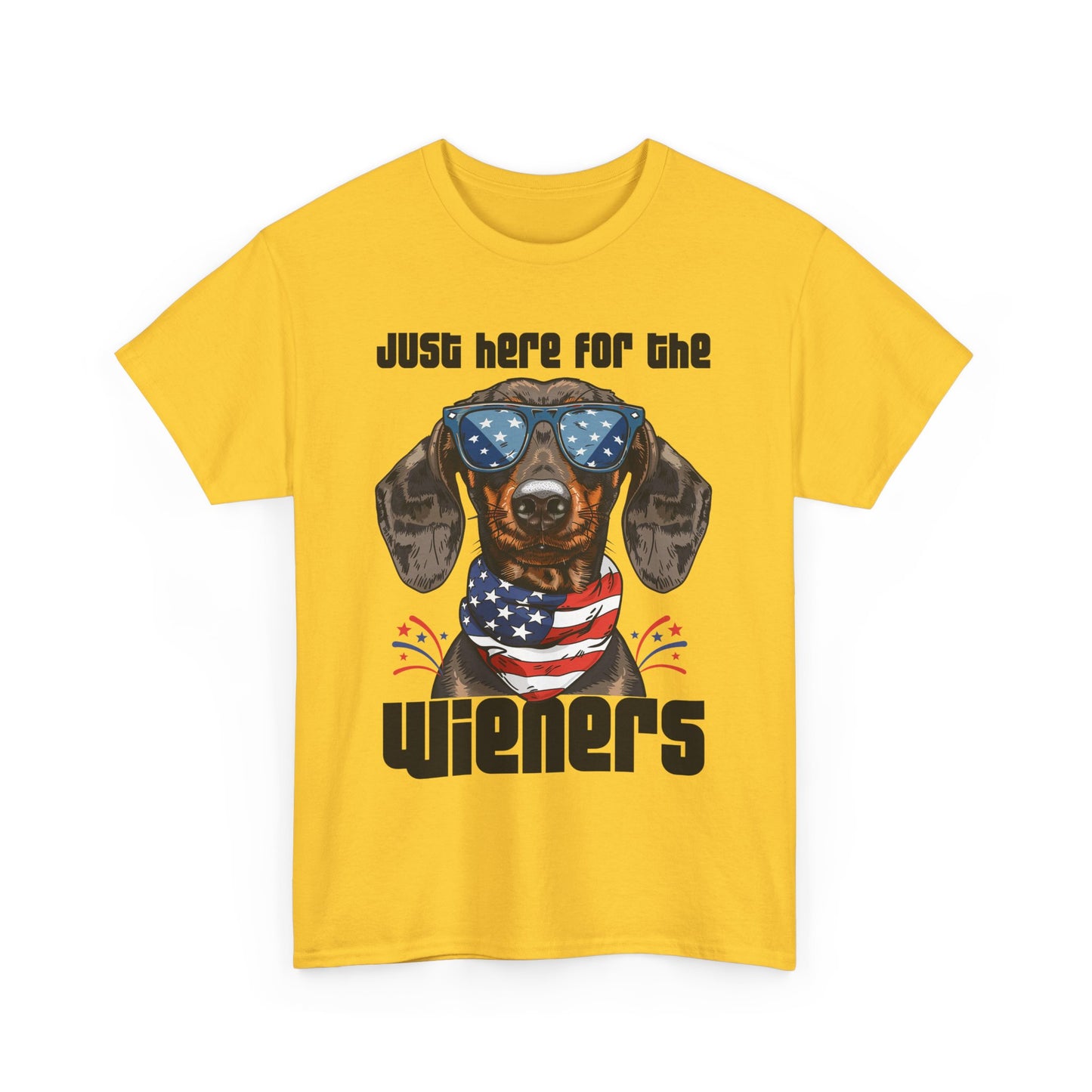 Just Here for the Wieners Fourth of July Tee