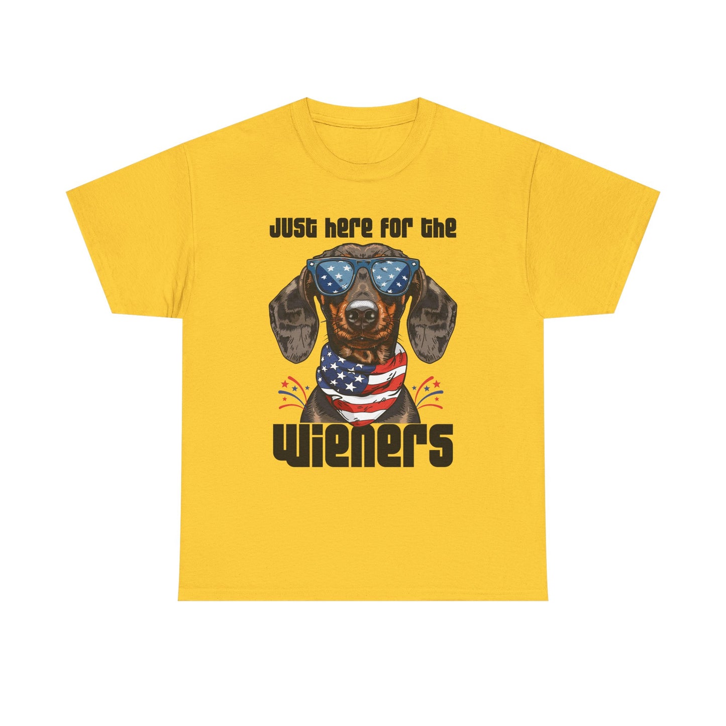 Just Here for the Wieners Fourth of July Tee