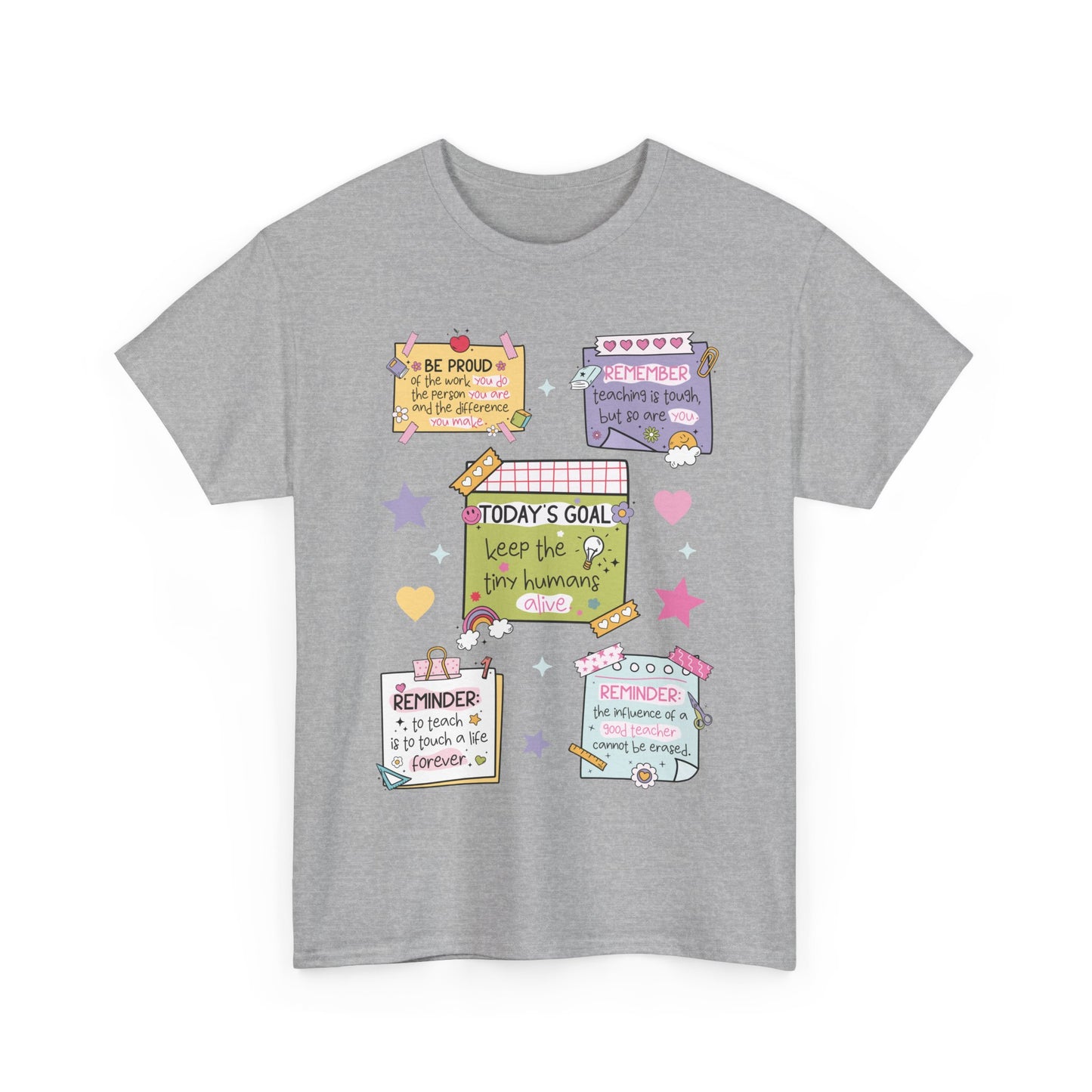 Goal-Setting Unisex Heavy Cotton Tee, Motivational T-Shirt, Inspirational Apparel, Daily Reminder Shirt, Self-Care Gift, Positive Vibes Wear