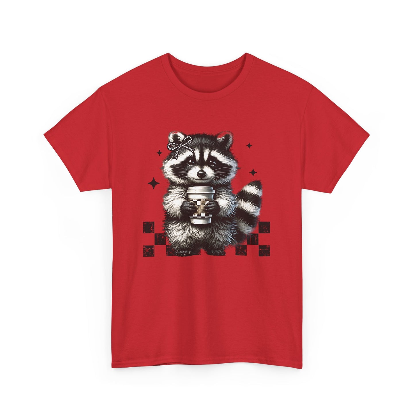 Cute Raccoon Graphic Tee, Unisex Cotton Shirt, Animal Lover Gift, Casual Wear, Fun Nature Tee, Birthday Present, Everyday Style