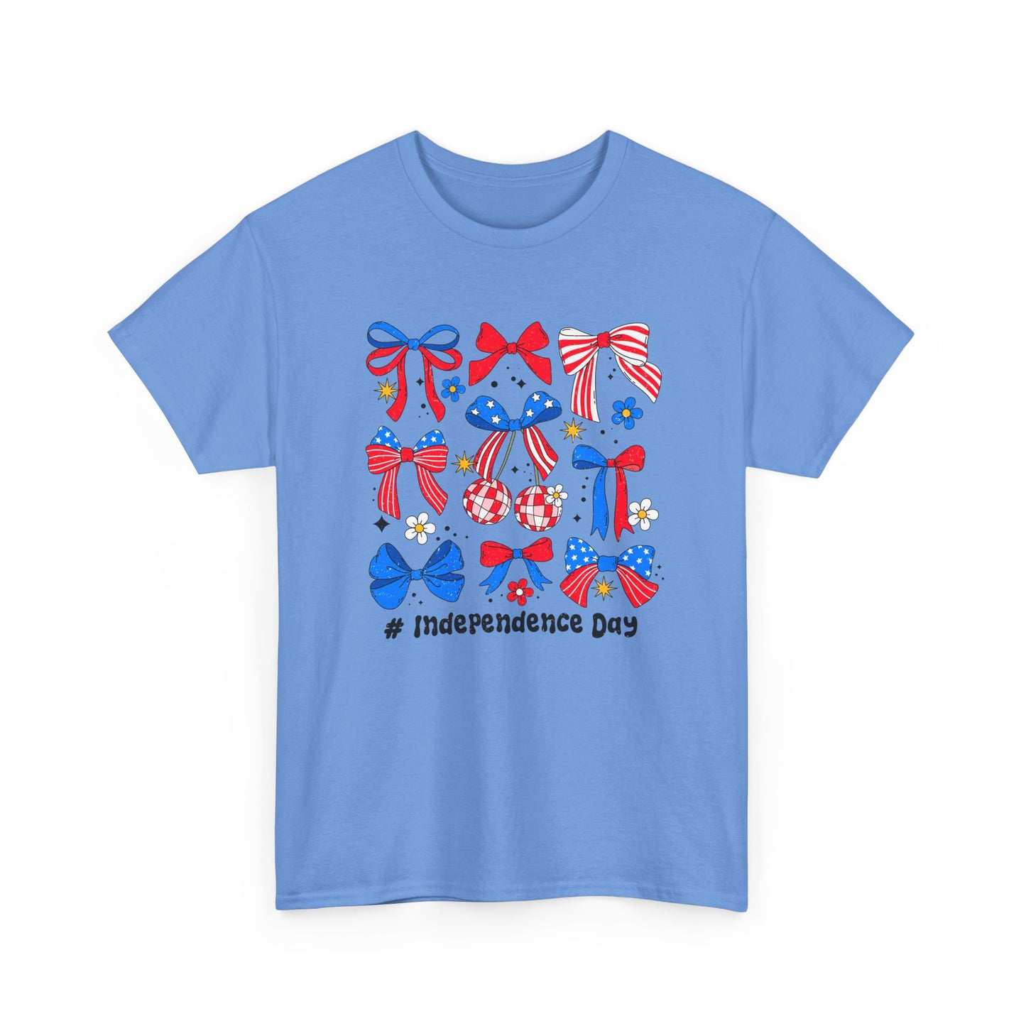 Patriotic Bow Graphic Tee for Independence Day