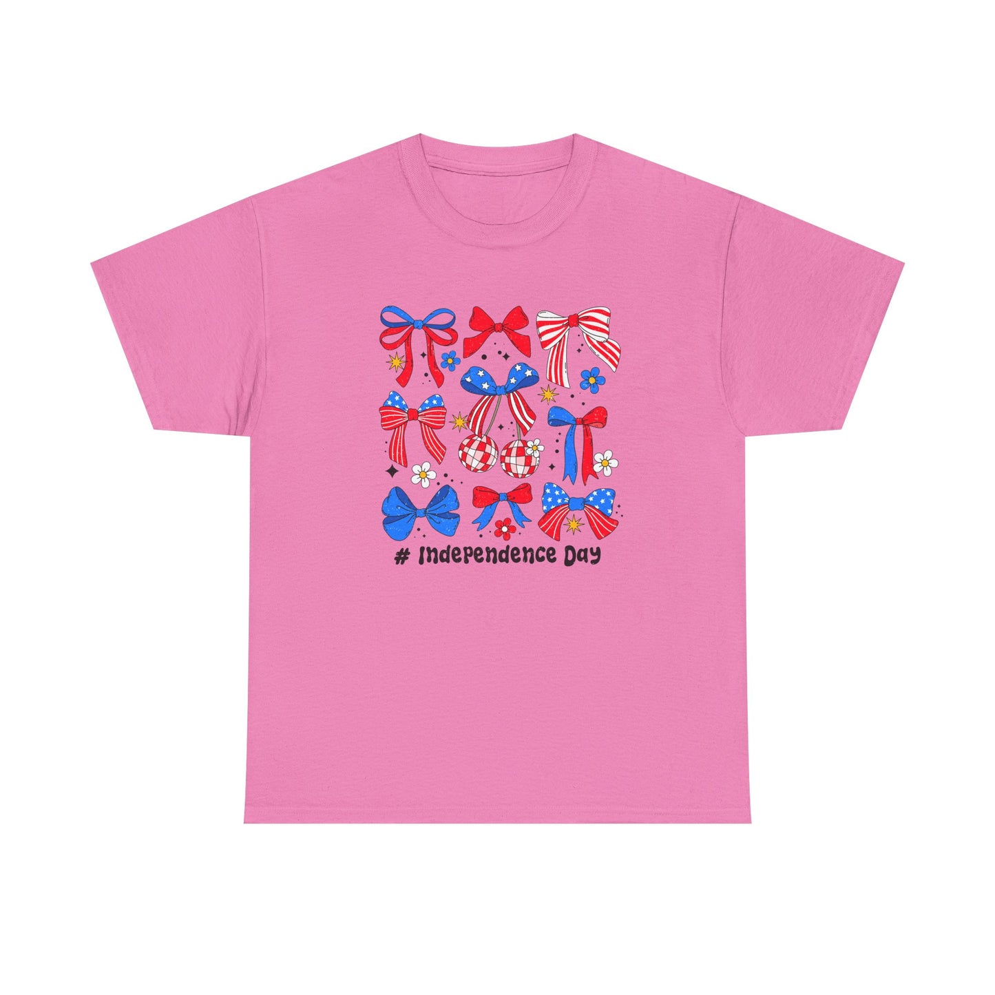 Patriotic Bow Graphic Tee for Independence Day