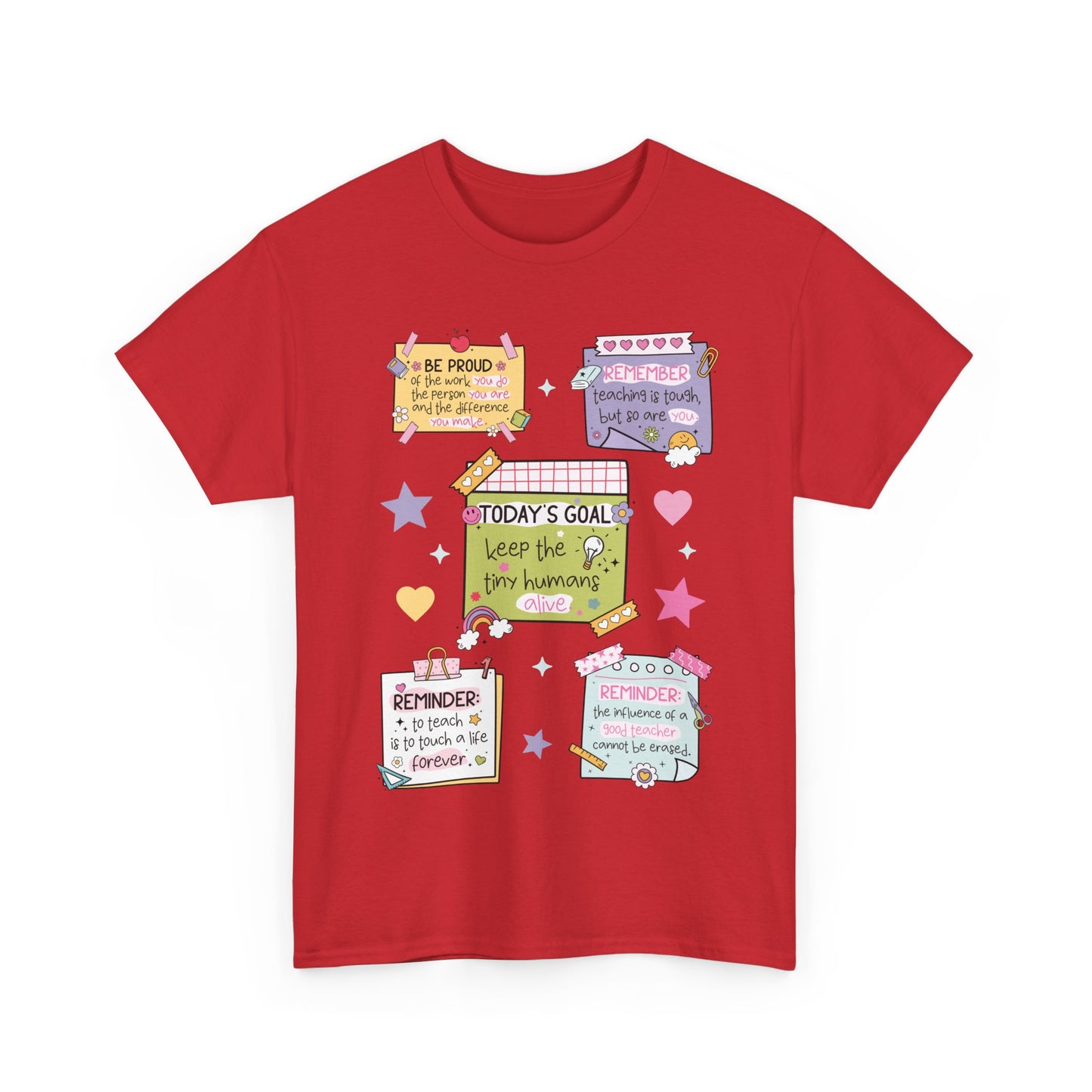 Goal-Setting Unisex Heavy Cotton Tee, Motivational T-Shirt, Inspirational Apparel, Daily Reminder Shirt, Self-Care Gift, Positive Vibes Wear