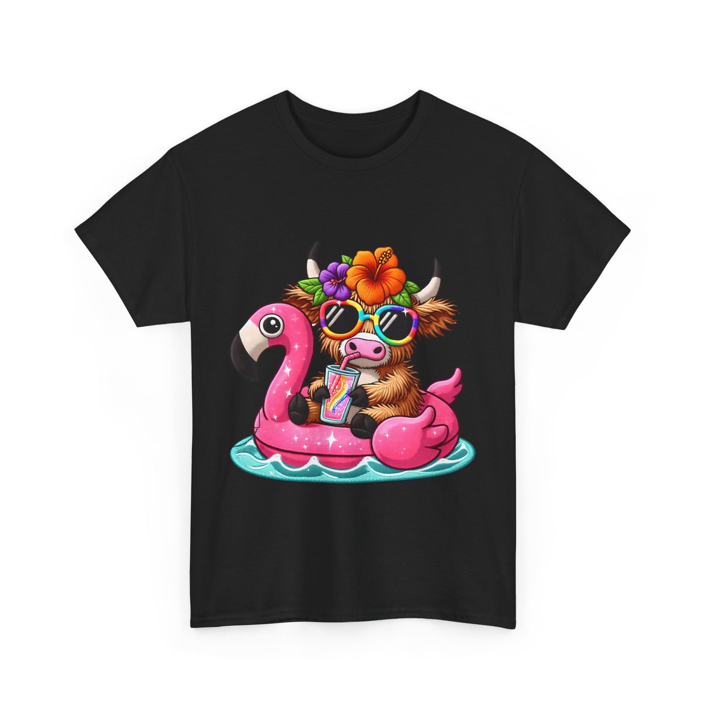 Summer Vibes Cow Tee