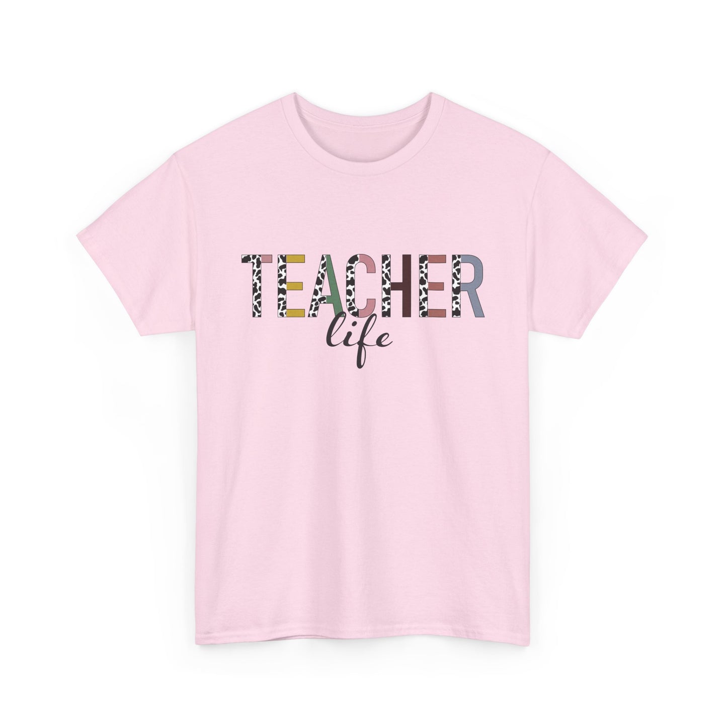 Teacher Life Unisex Heavy Cotton Tee – Perfect Gift for Educators, Back to School, Teacher Appreciation, Casual Wear, Gift