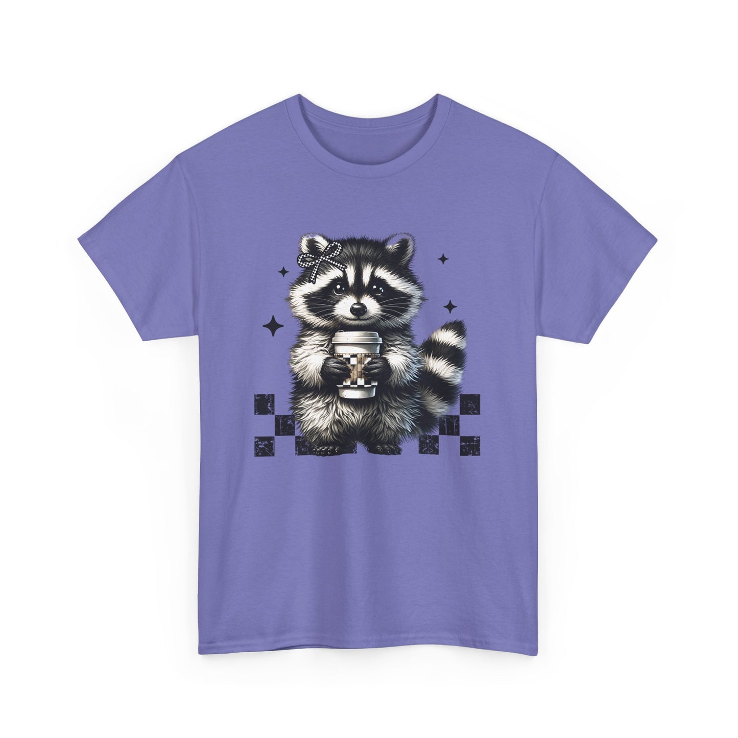 Cute Raccoon Graphic Tee, Unisex Cotton Shirt, Animal Lover Gift, Casual Wear, Fun Nature Tee, Birthday Present, Everyday Style