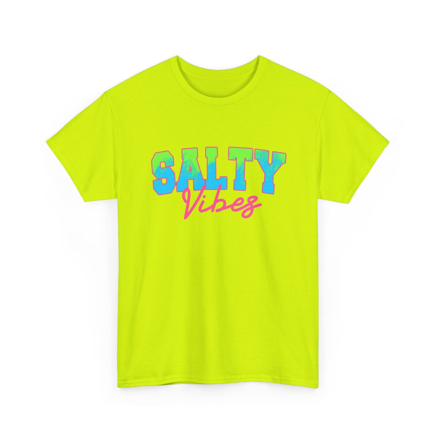 Salty Vibes Unisex Heavy Cotton Tee | Casual Summer Shirt, Beachwear, Gift for Friends, Ocean Lover, Graphic Tee