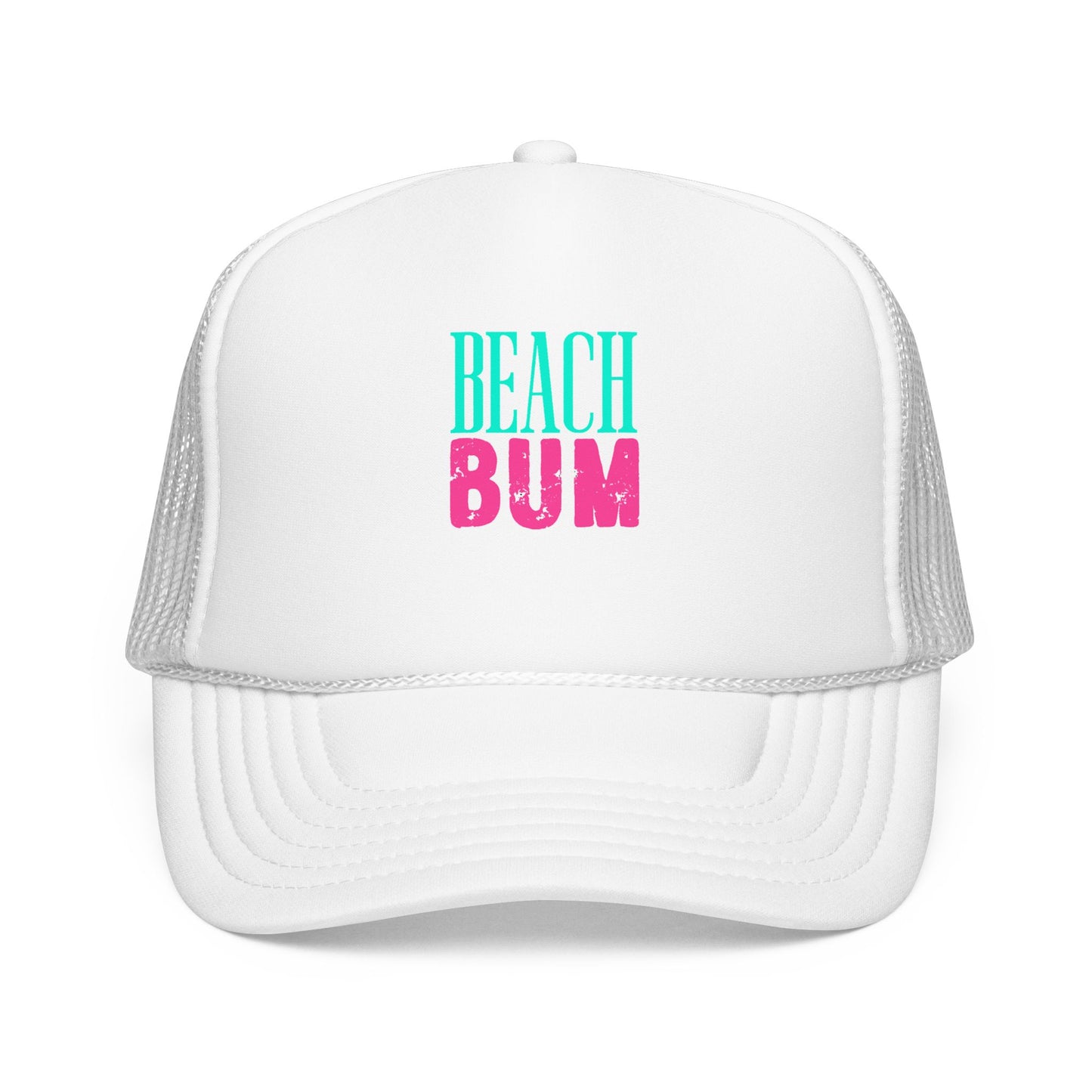 Beach Bum Trucker Hat - Retro Surf Foam Mesh Cap