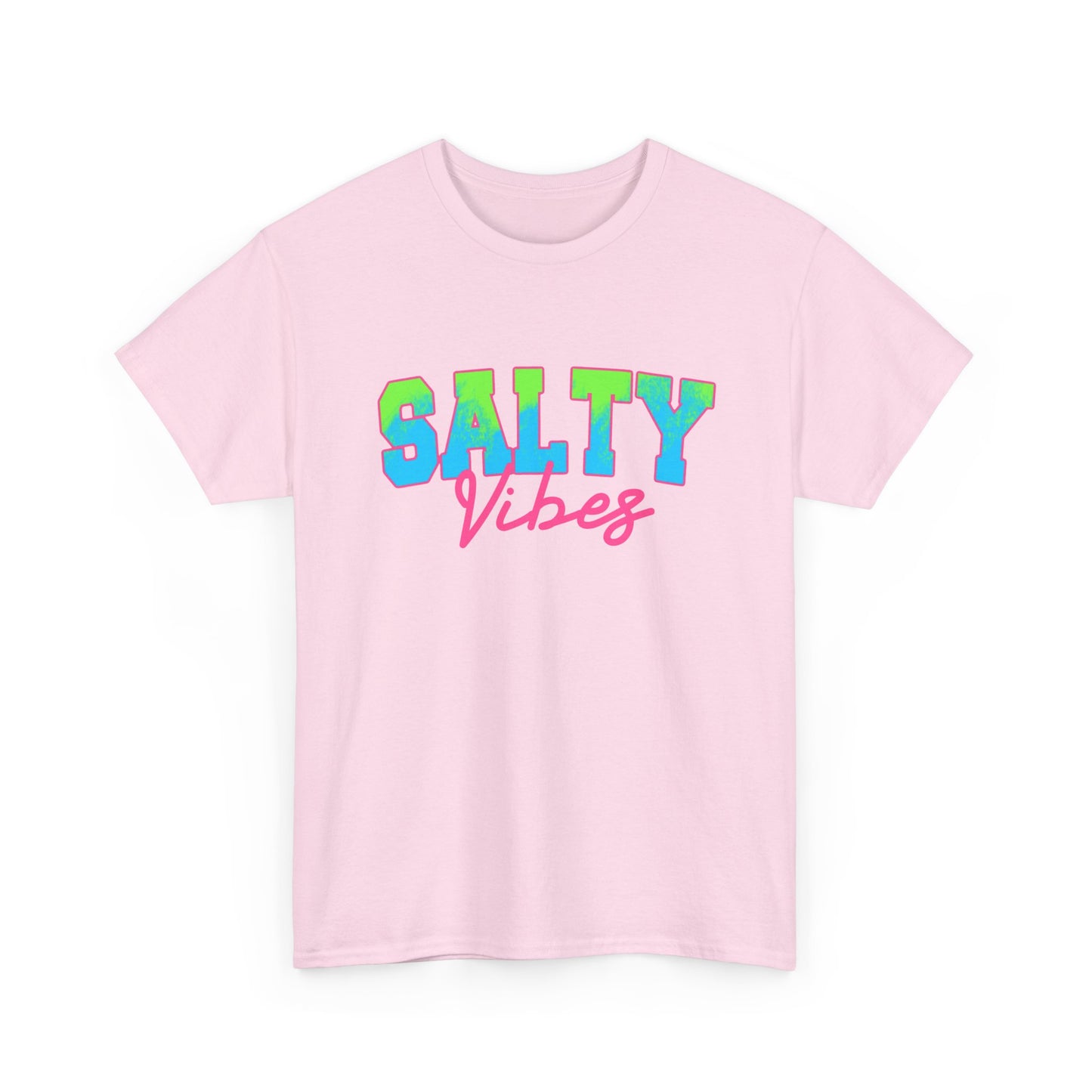 Salty Vibes Unisex Heavy Cotton Tee | Casual Summer Shirt, Beachwear, Gift for Friends, Ocean Lover, Graphic Tee