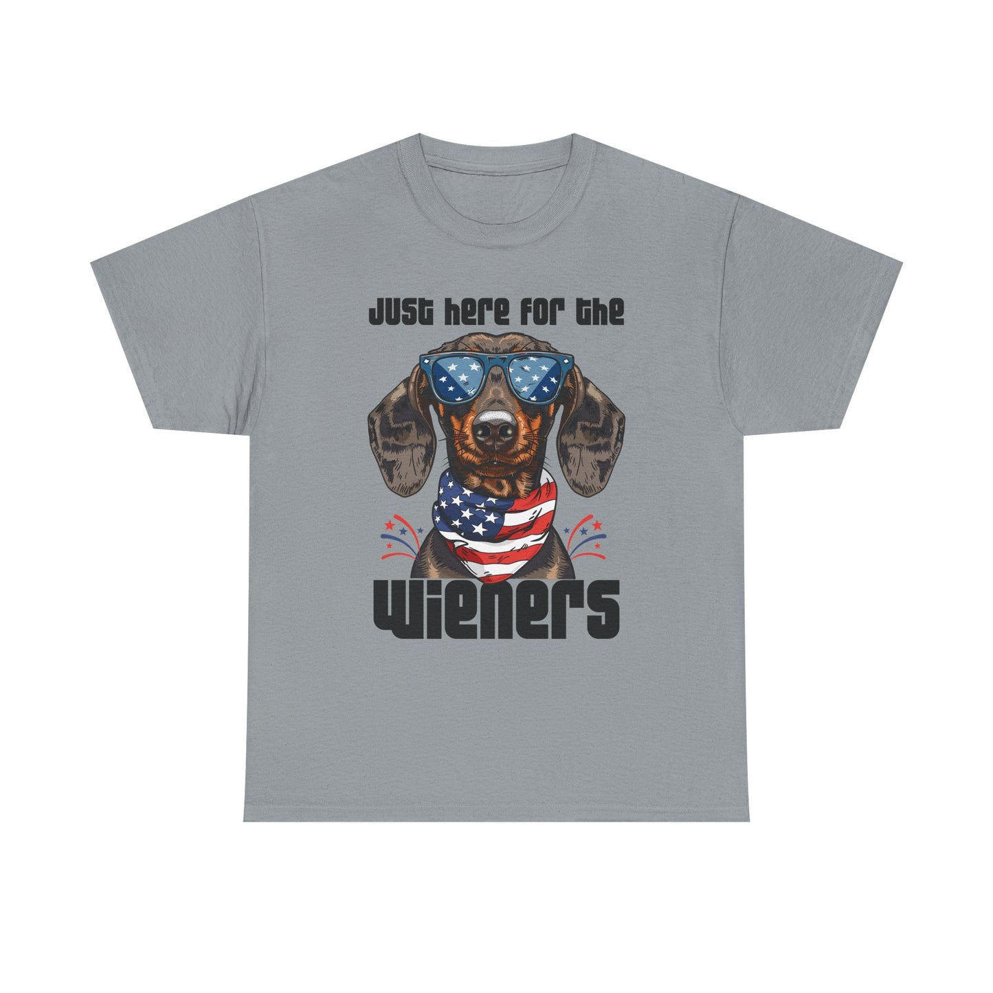 Just Here for the Wieners Fourth of July Tee