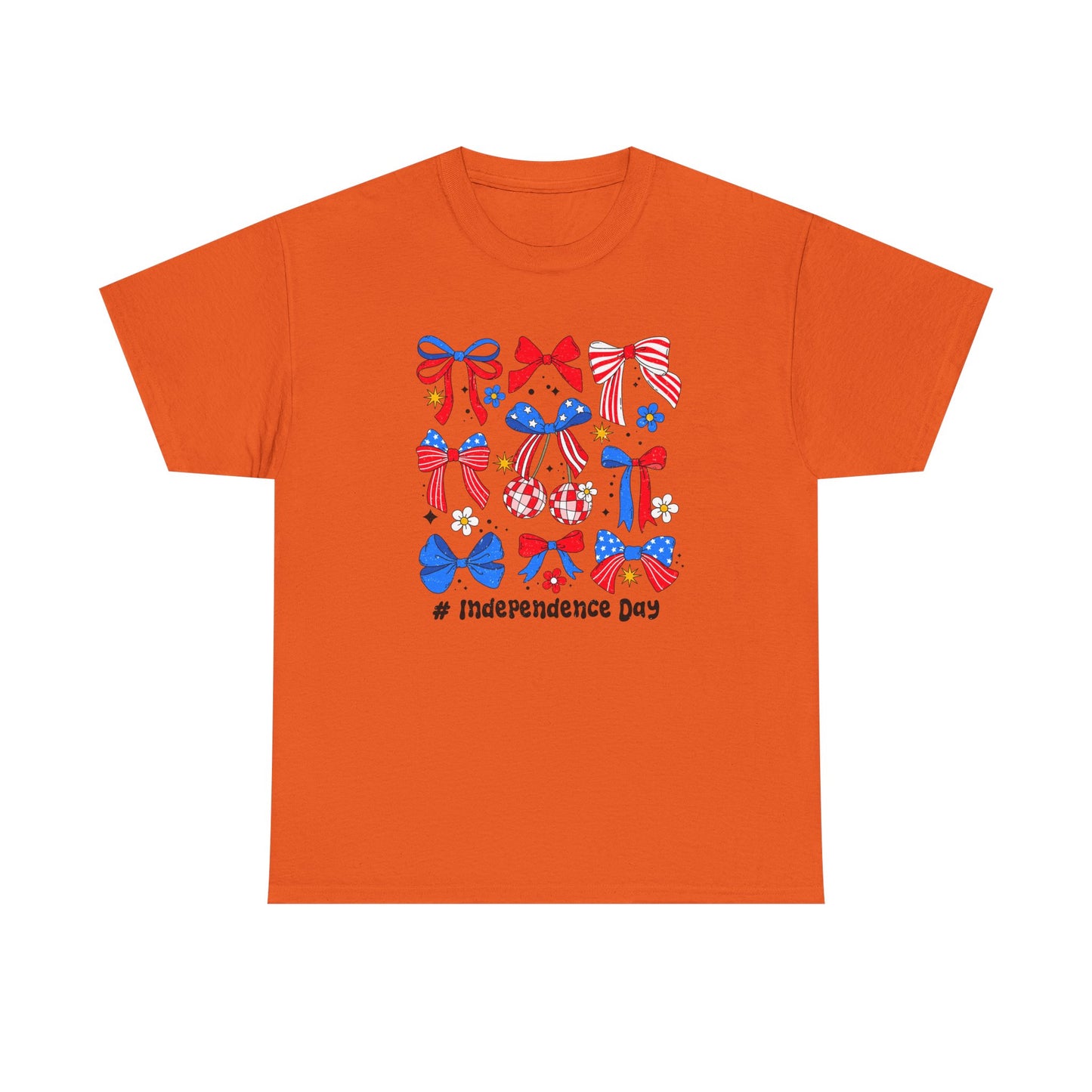 Patriotic Bow Graphic Tee for Independence Day
