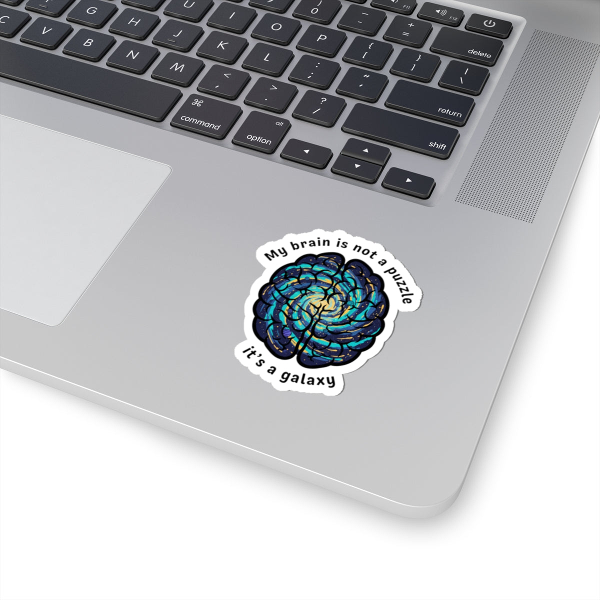 My Brain Is Not a Puzzle Galaxy Sticker | neurodiversity, autistic pride