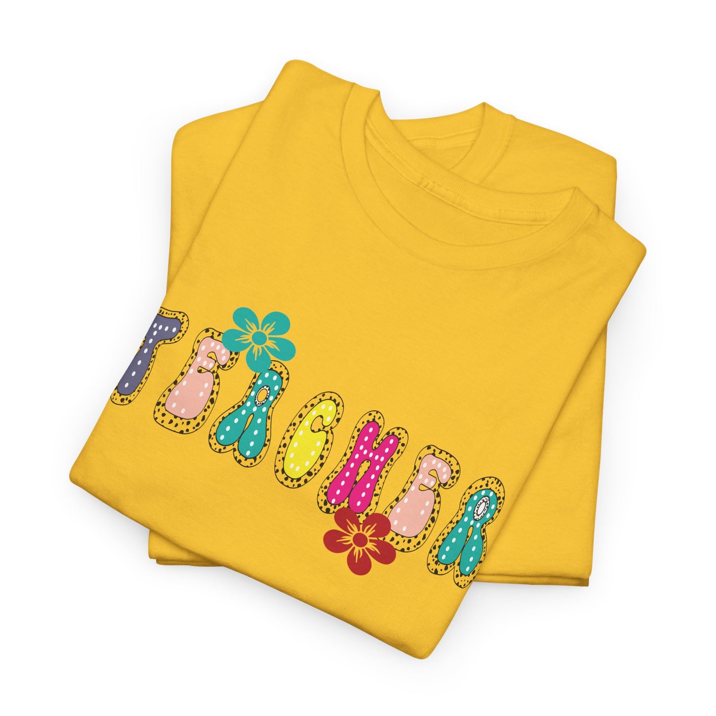 Colorful Teacher Appreciation Unisex Heavy Cotton Tee, Gifts for Teachers, Back to School, Classroom Fun, Educational Apparel, Floral [...]
