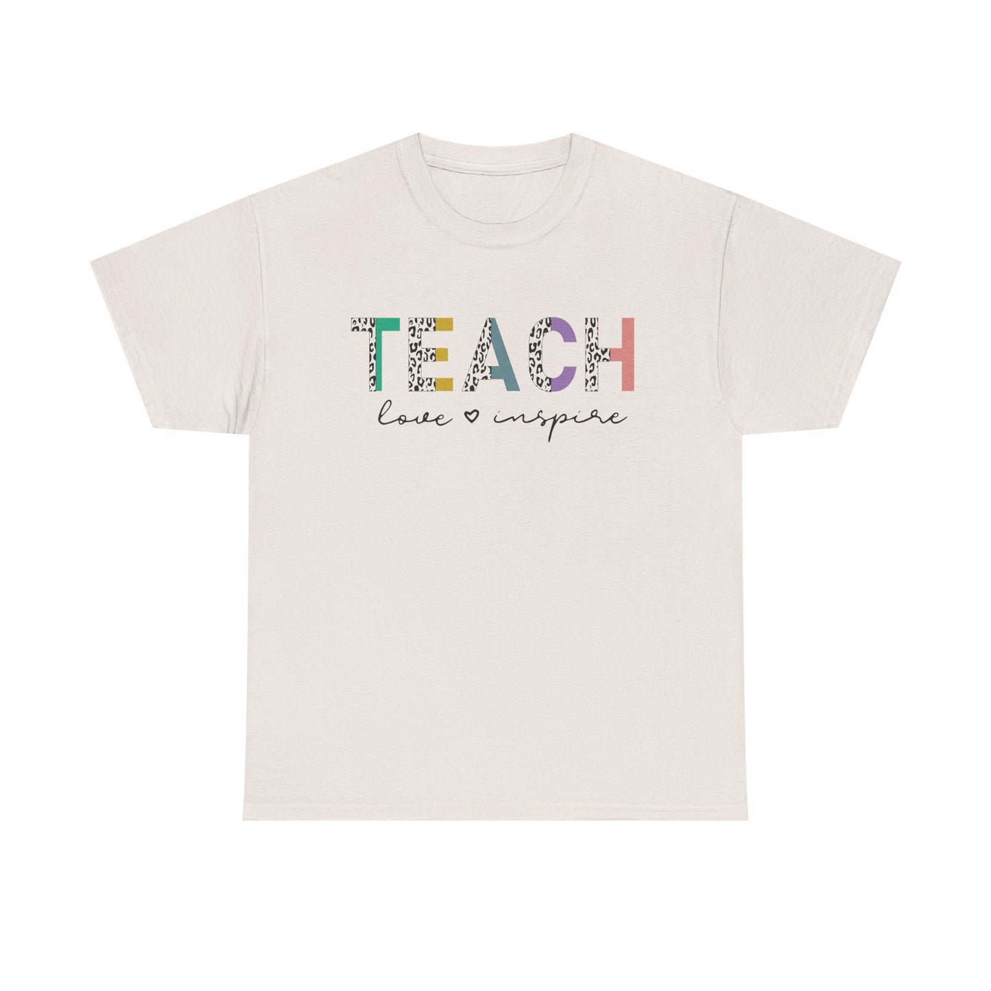Cheeta Print Unisex Tee - Teach Love and Inspire Shirt