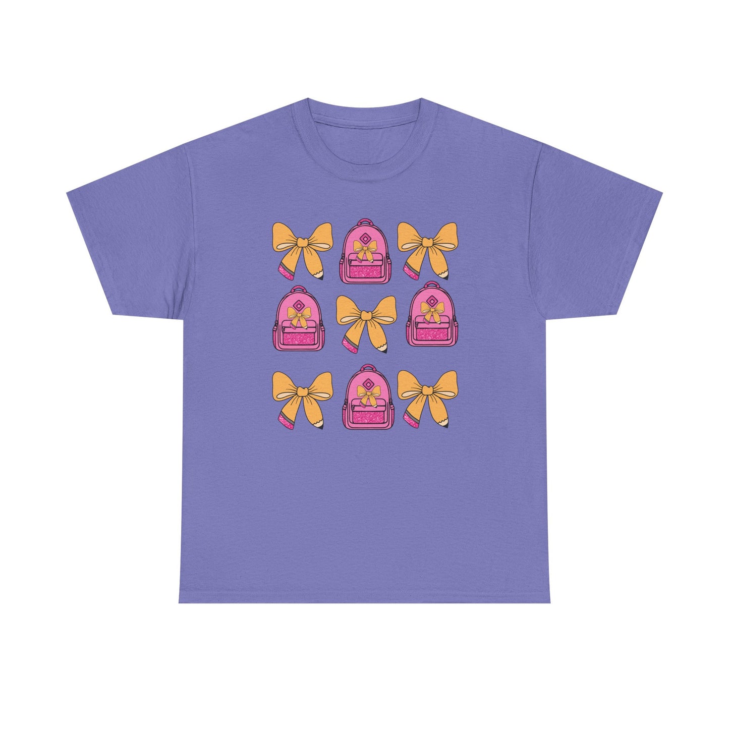 Cute Bow and Backpack Tee - Fun, Comfortable Unisex T-Shirt, Perfect for School Days, Gifts for Kids, Back to School, Casual Wear, [...]