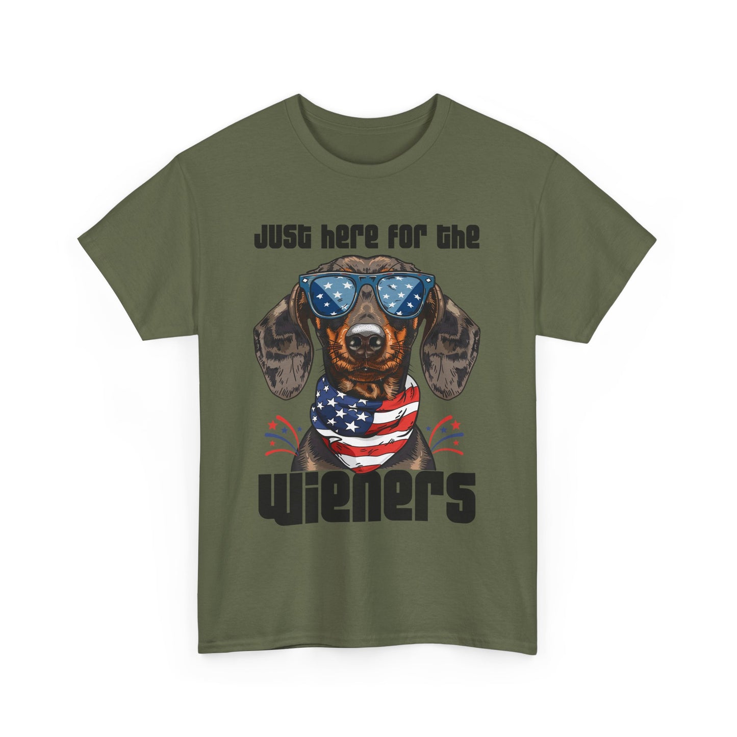Just Here for the Wieners Fourth of July Tee