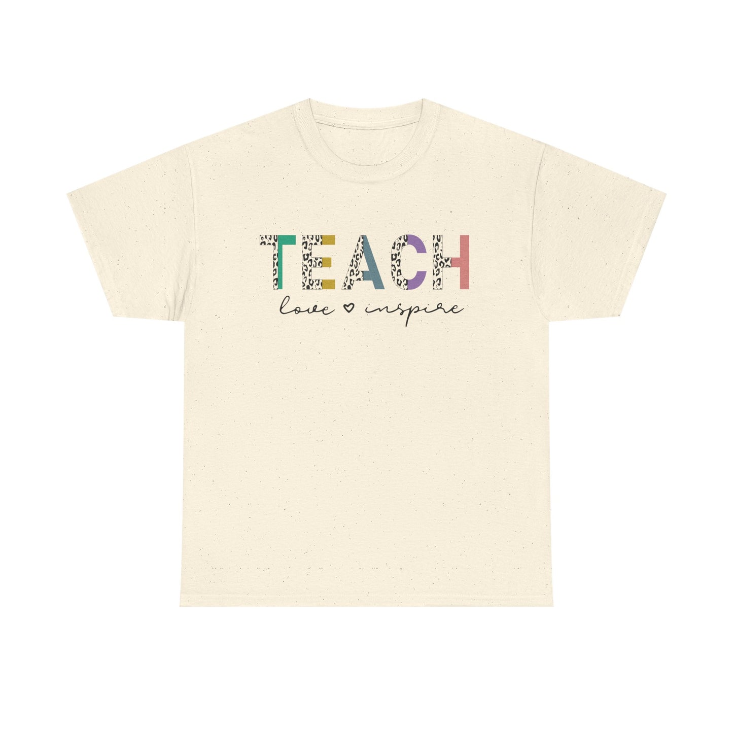 Cheeta Print Unisex Tee - Teach Love and Inspire Shirt