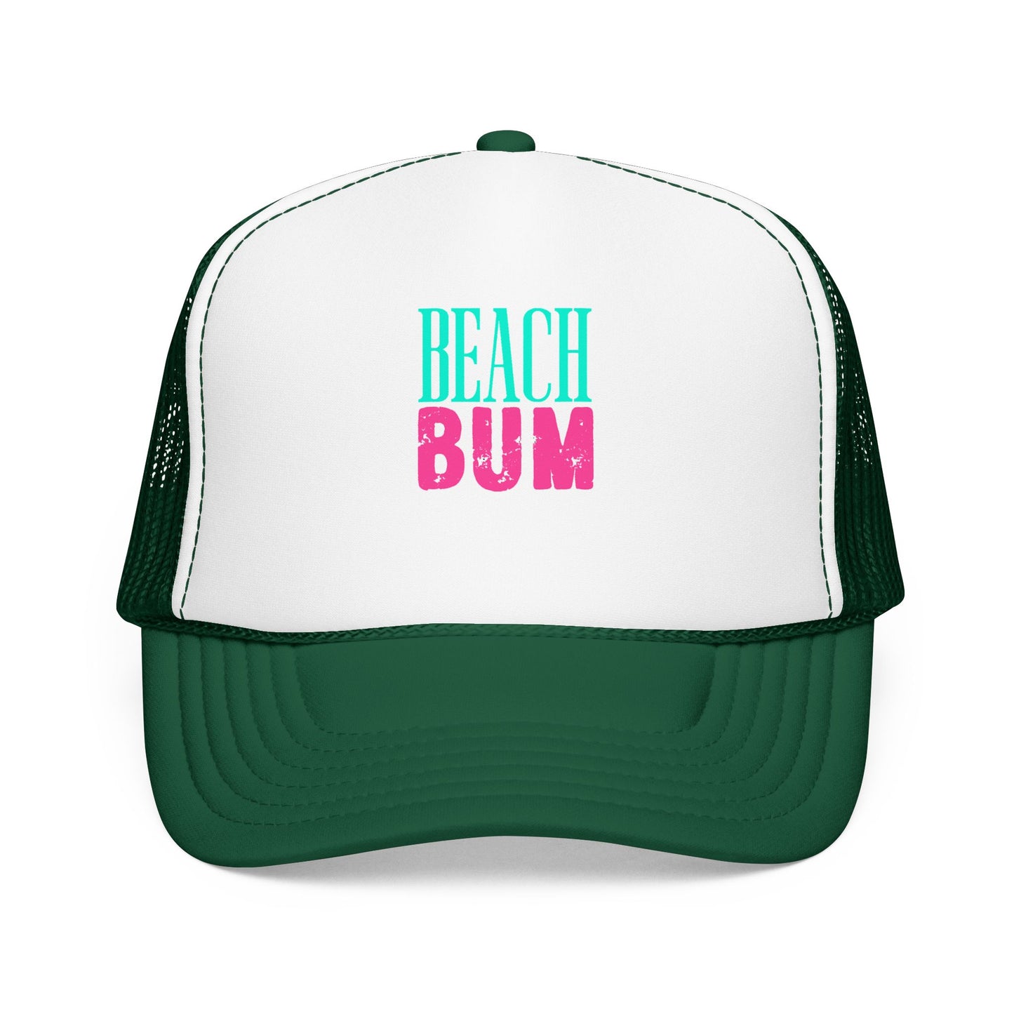 Beach Bum Trucker Hat - Retro Surf Foam Mesh Cap