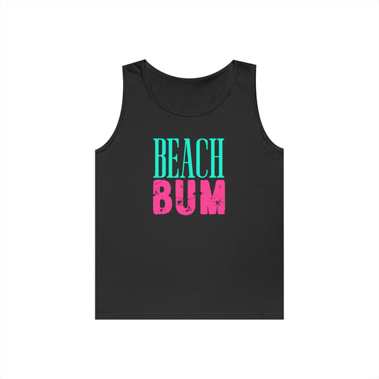Beach Bum Tank Top – Retro Teal & Pink Summer Graphic