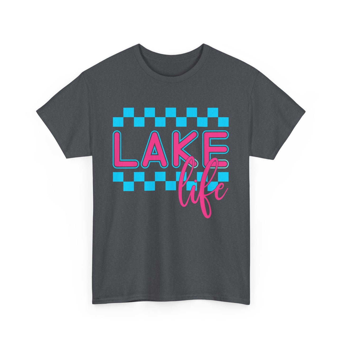 Lake Life Unisex Heavy Cotton Tee, Summer Shirt, Lake Vacation Tee, Gift for Lake Lovers, Casual Daywear, Outdoor Adventure Top