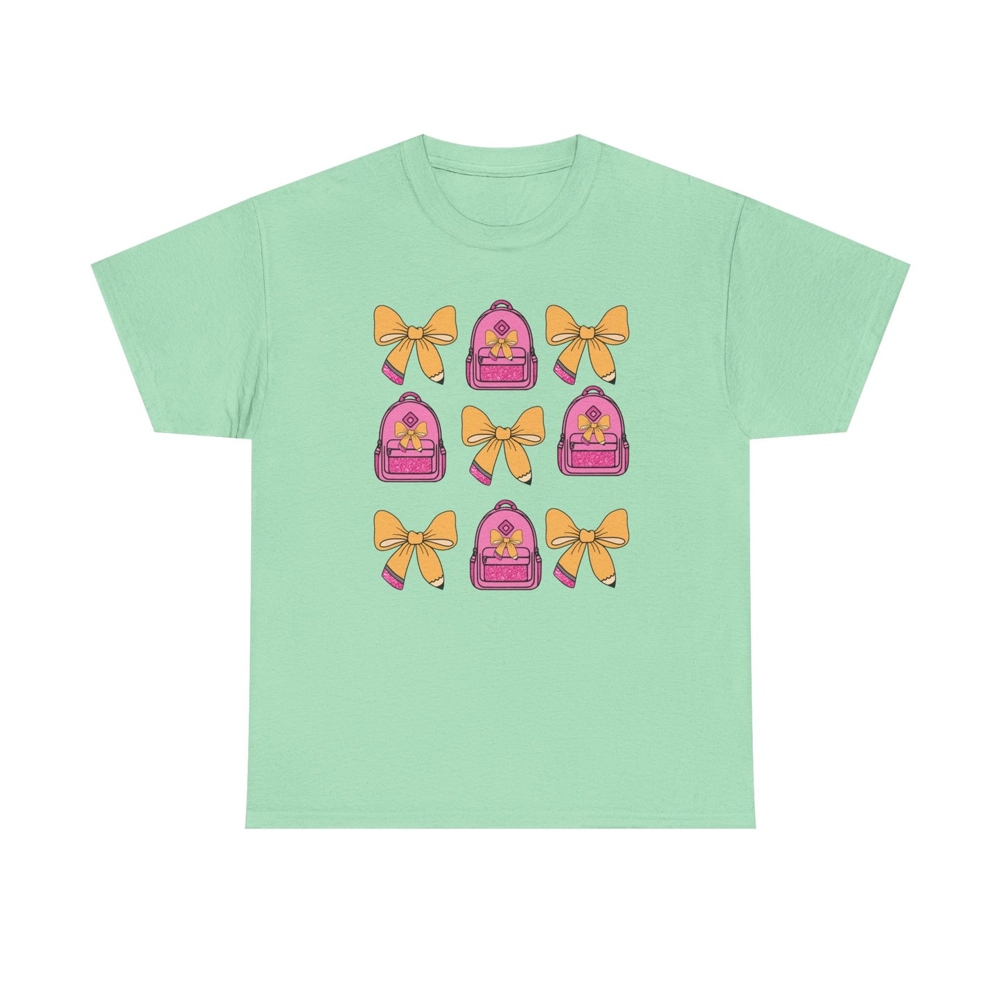 Cute Bow and Backpack Tee - Fun, Comfortable Unisex T-Shirt, Perfect for School Days, Gifts for Kids, Back to School, Casual Wear, [...]