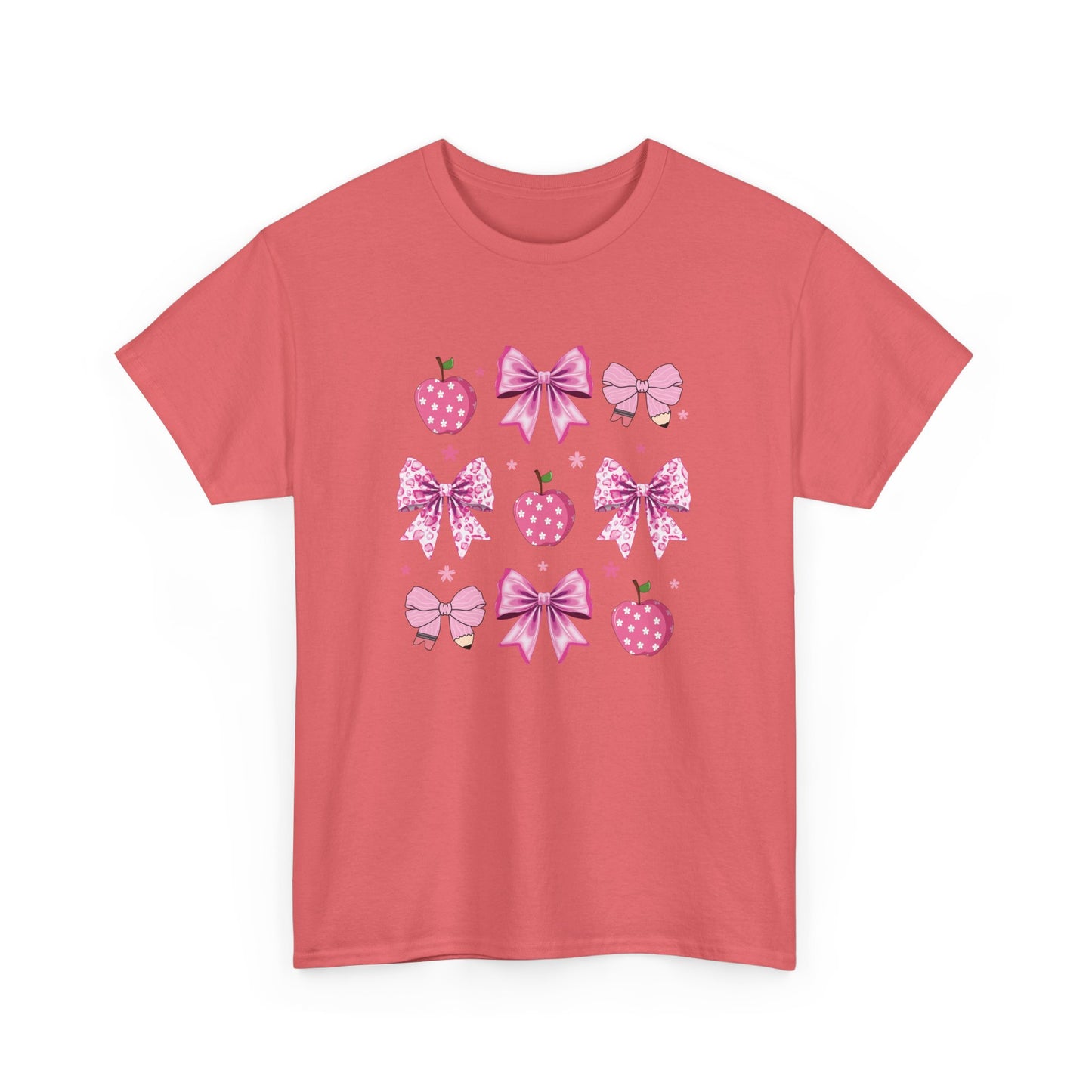 Cute Bow and Strawberry Graphic Tee, Fun Summer Outfit, Gift for Her, Casual Wear, Birthday Gift, Party Shirt